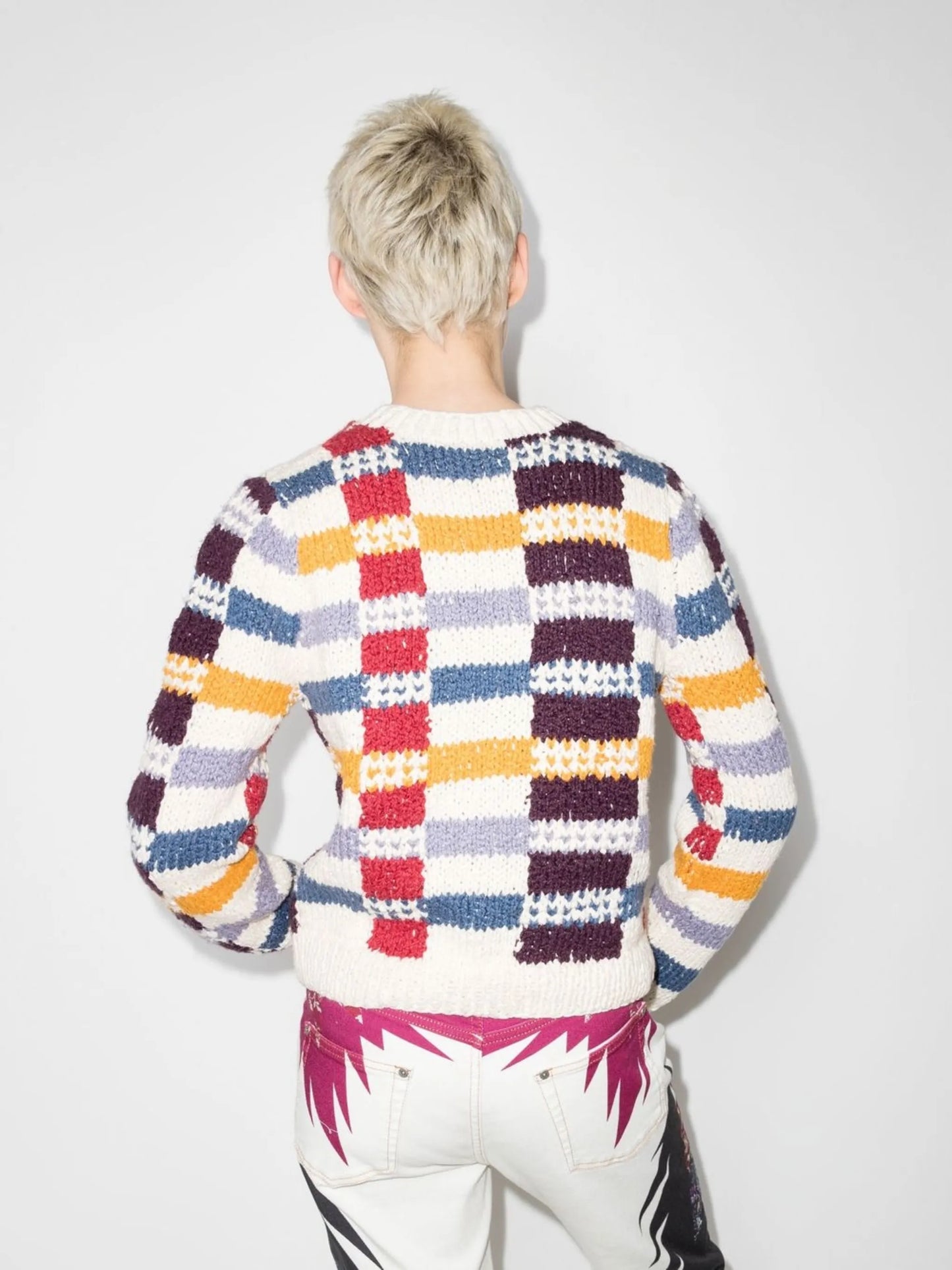 Vibrant Plaid organic cotton jumper