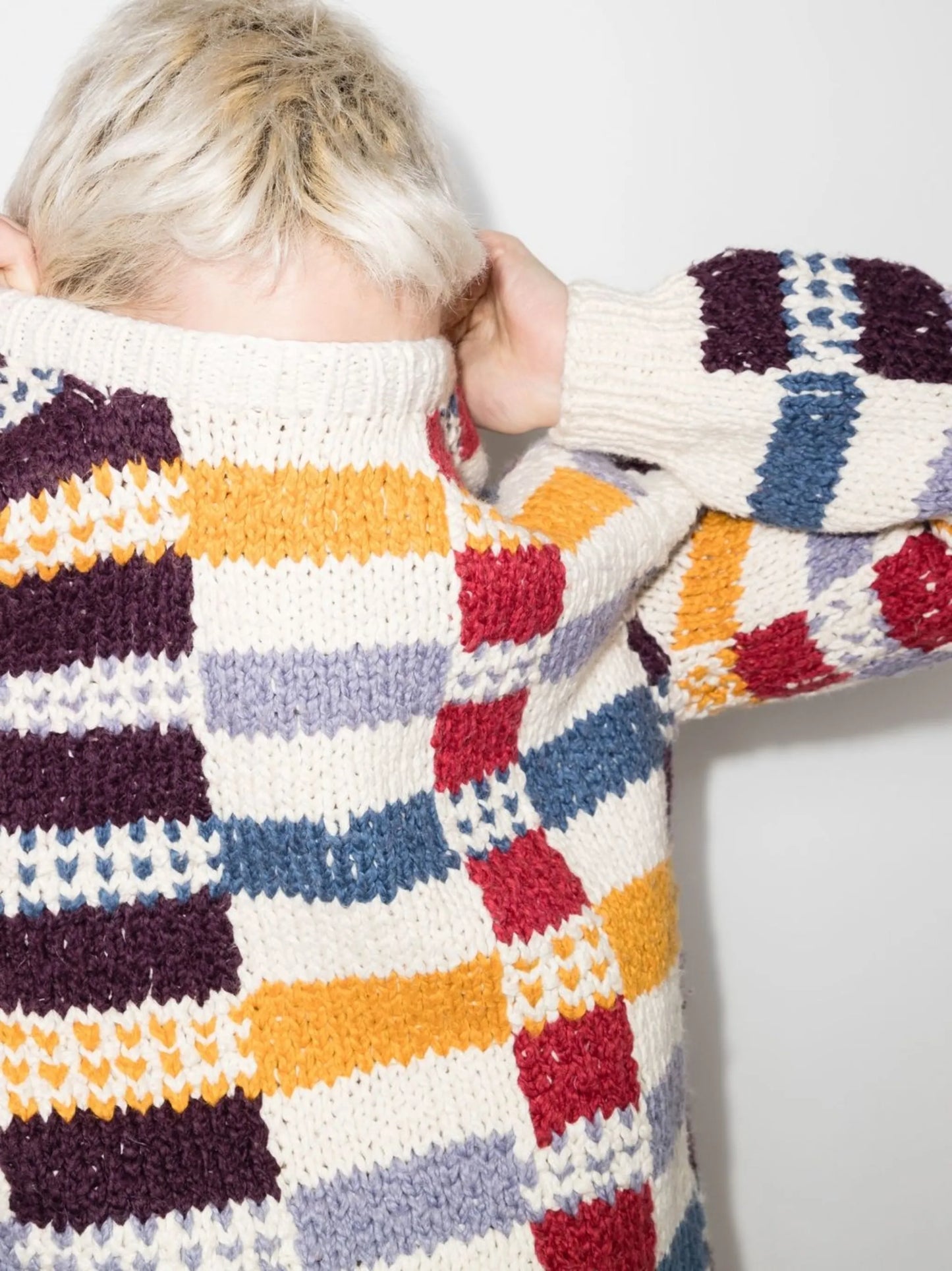 Vibrant Plaid organic cotton jumper