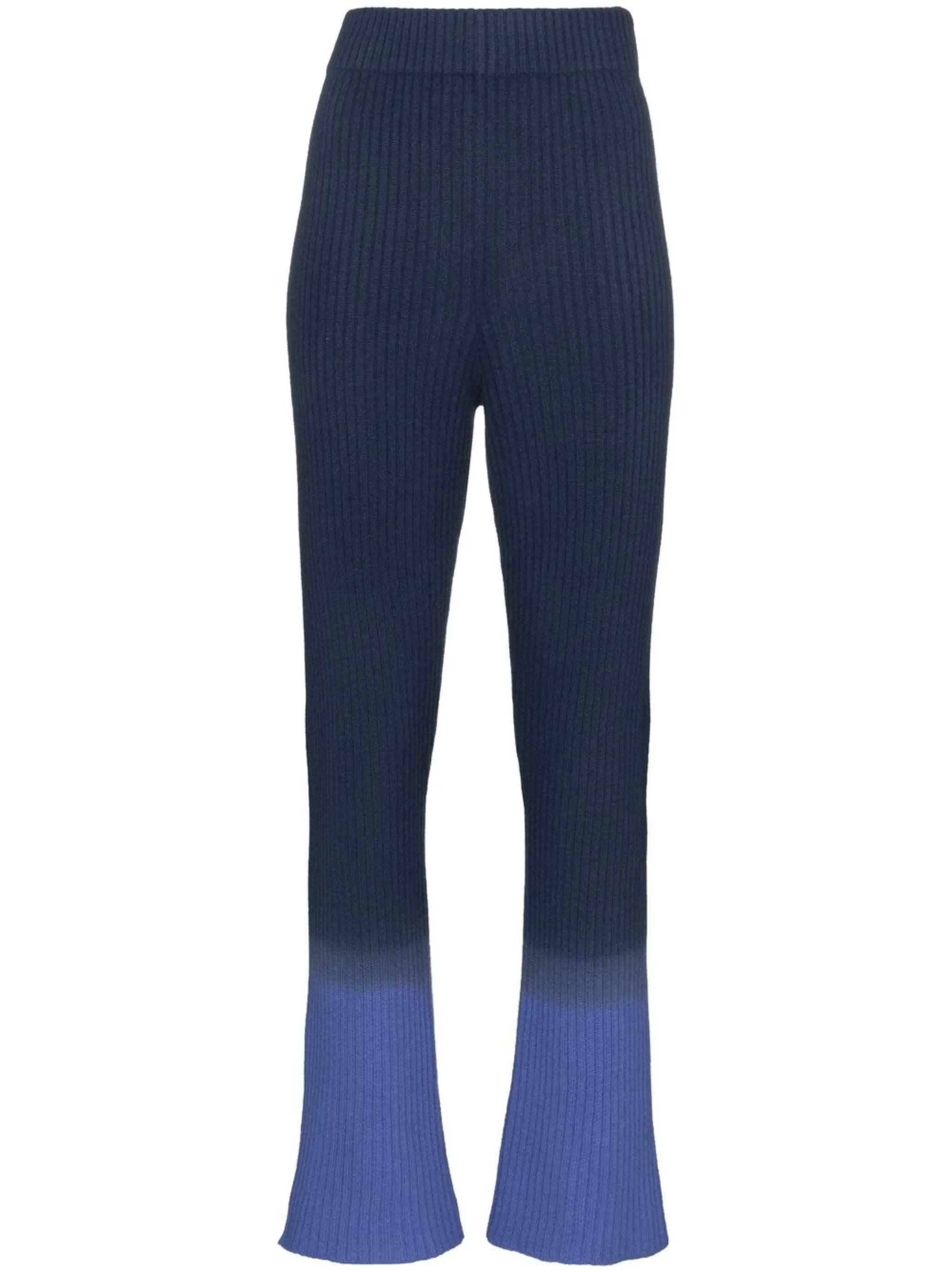ombré ribbed cashmere trousers