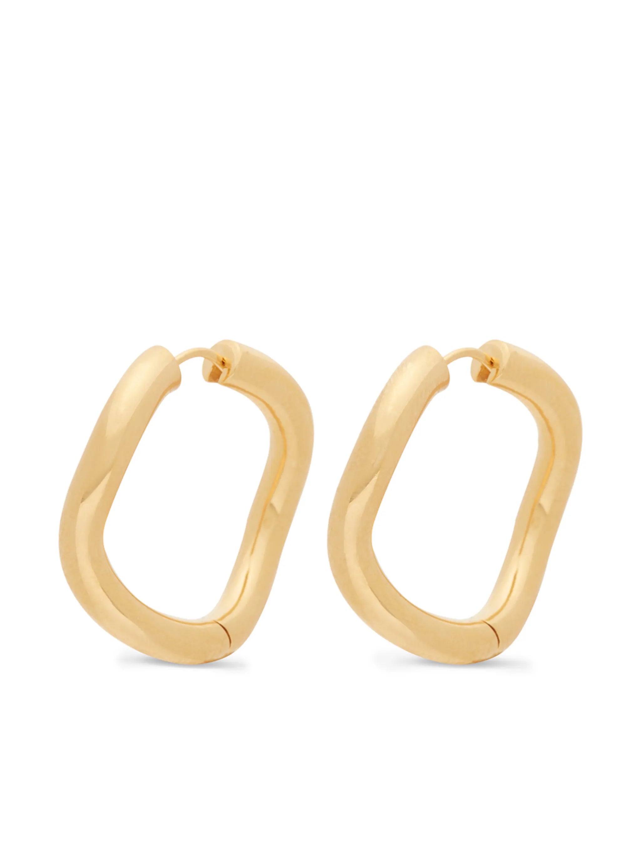Wave hoop earrings