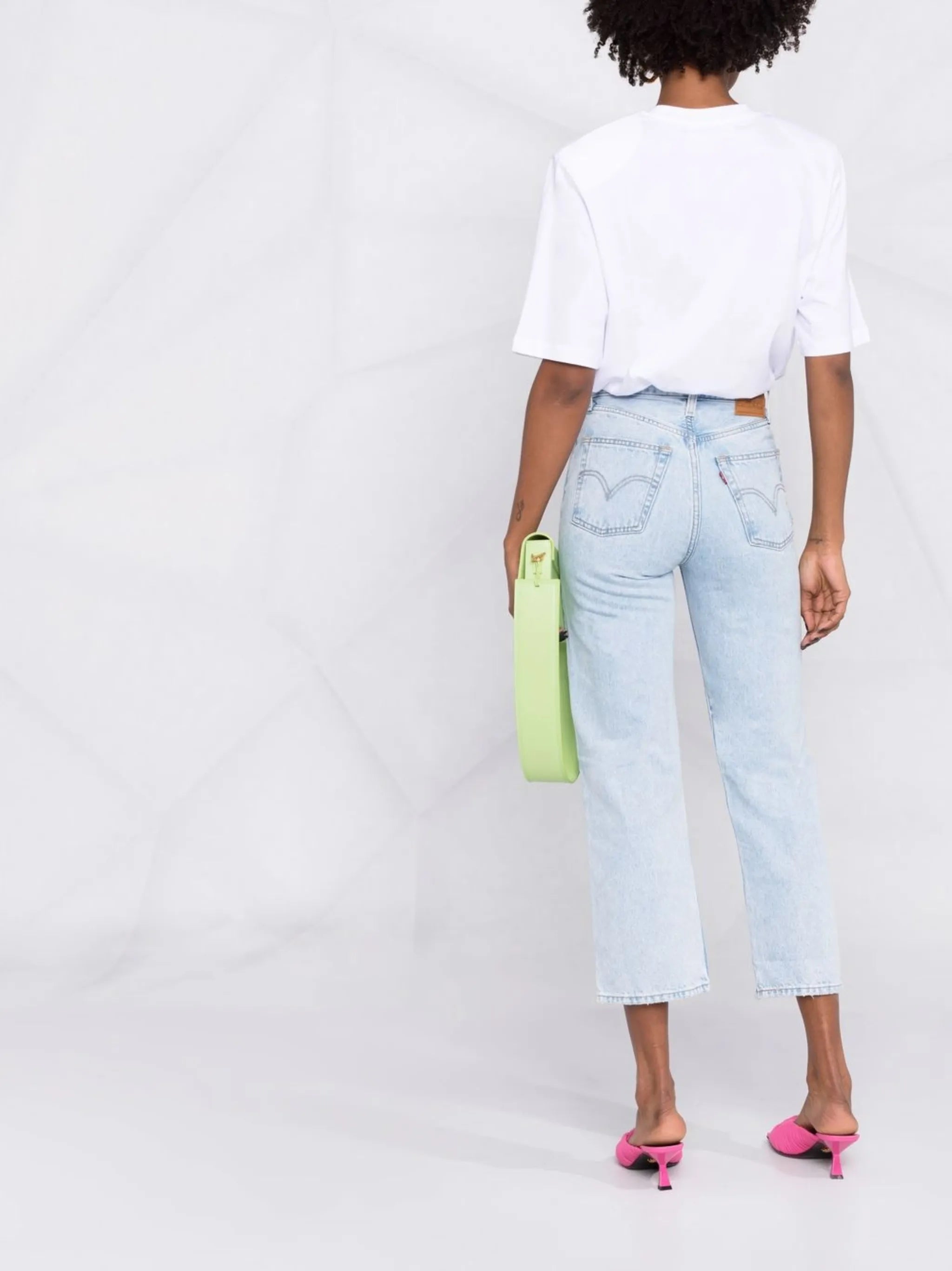 high waisted cropped jeans