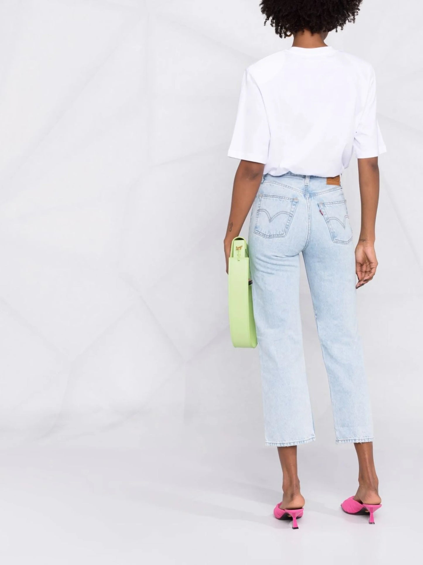 high waisted cropped jeans