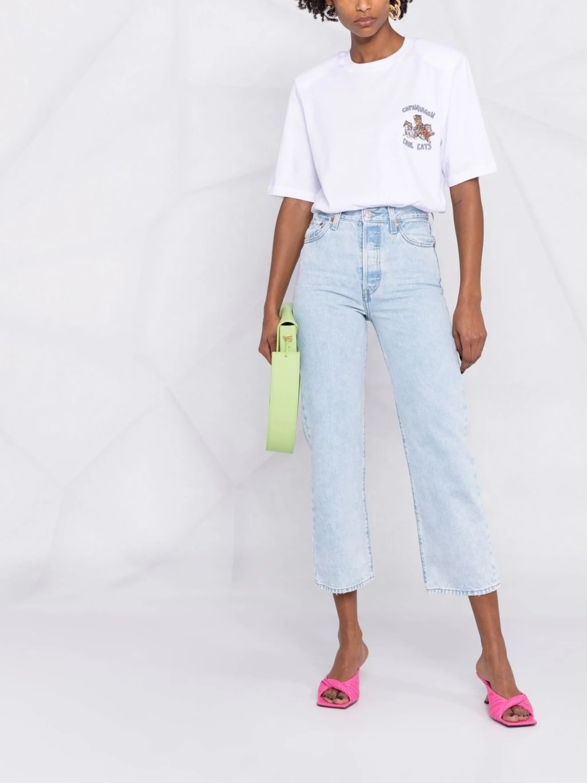 high waisted cropped jeans
