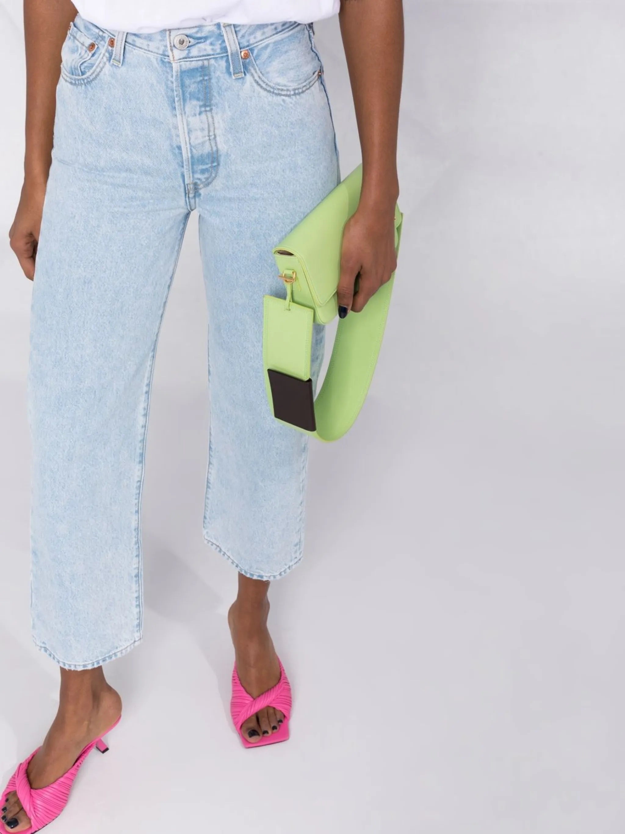 high waisted cropped jeans