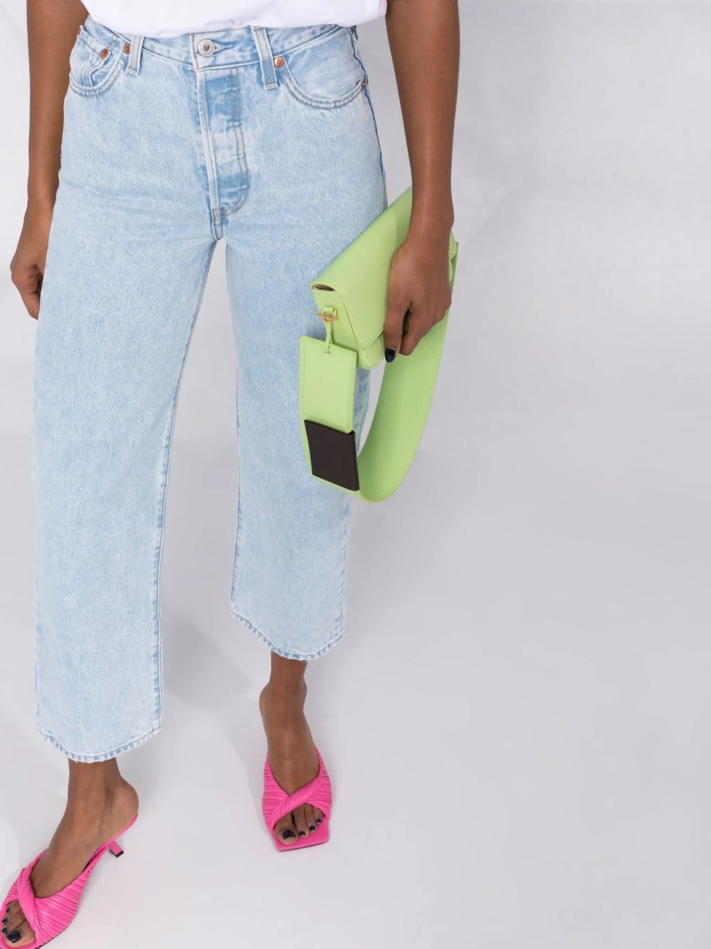 high waisted cropped jeans