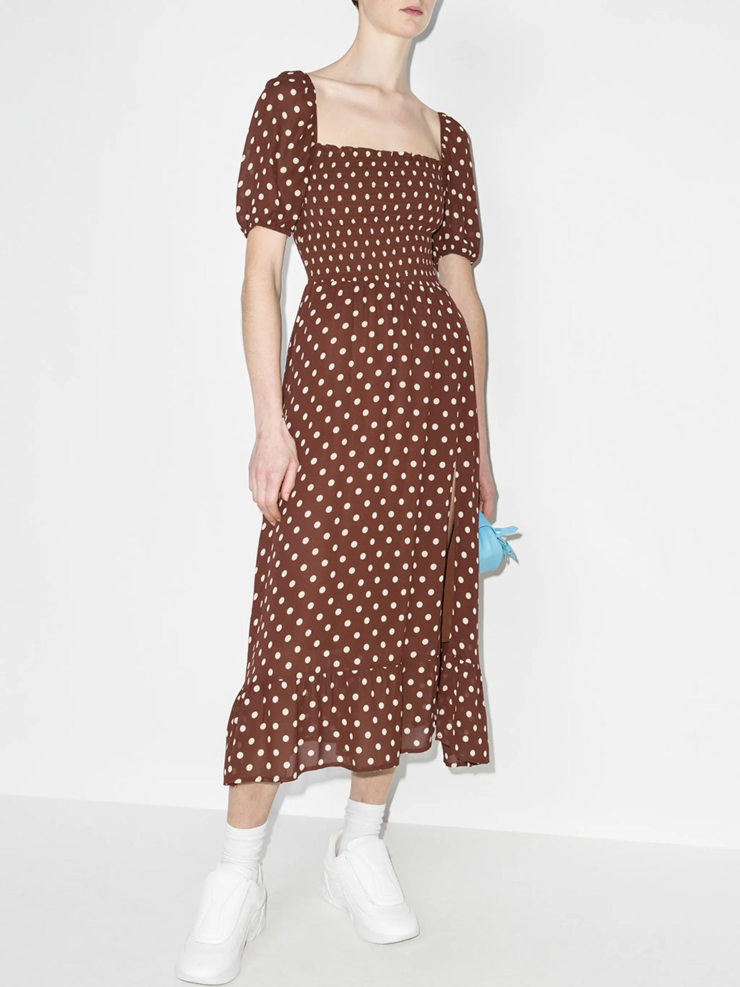 Meadow polka-dot midi dress