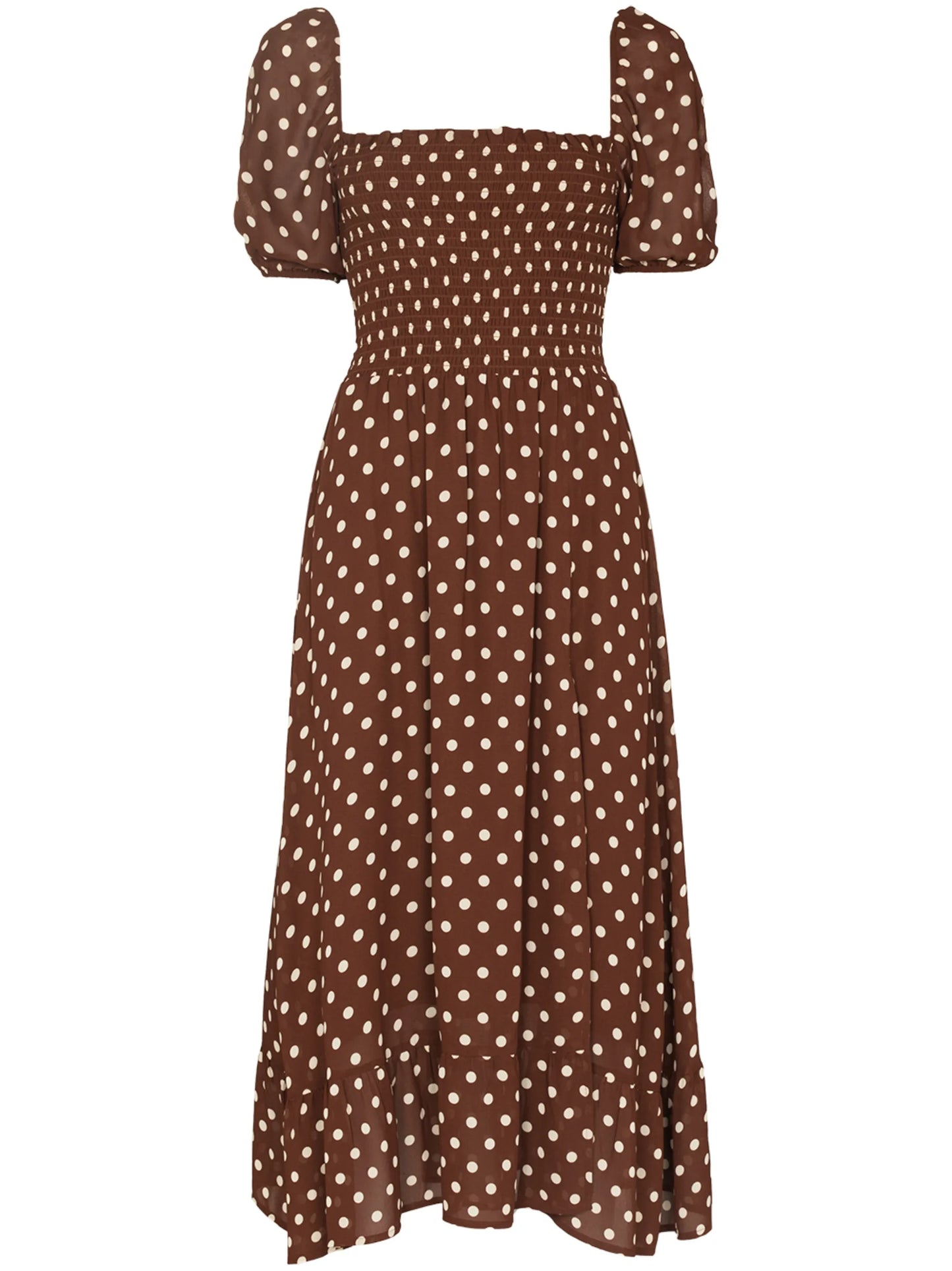 Meadow polka-dot midi dress