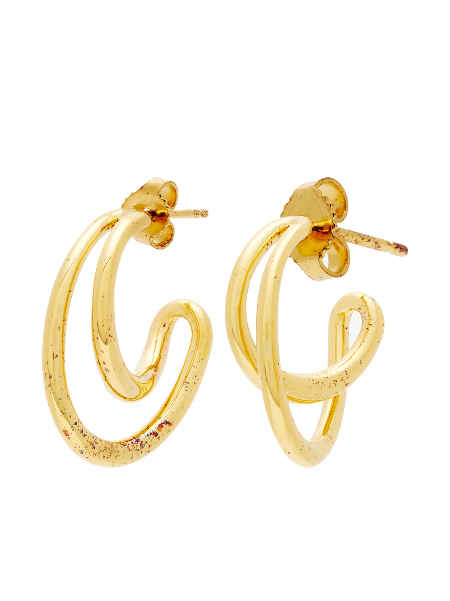 Initial small hoop earrings