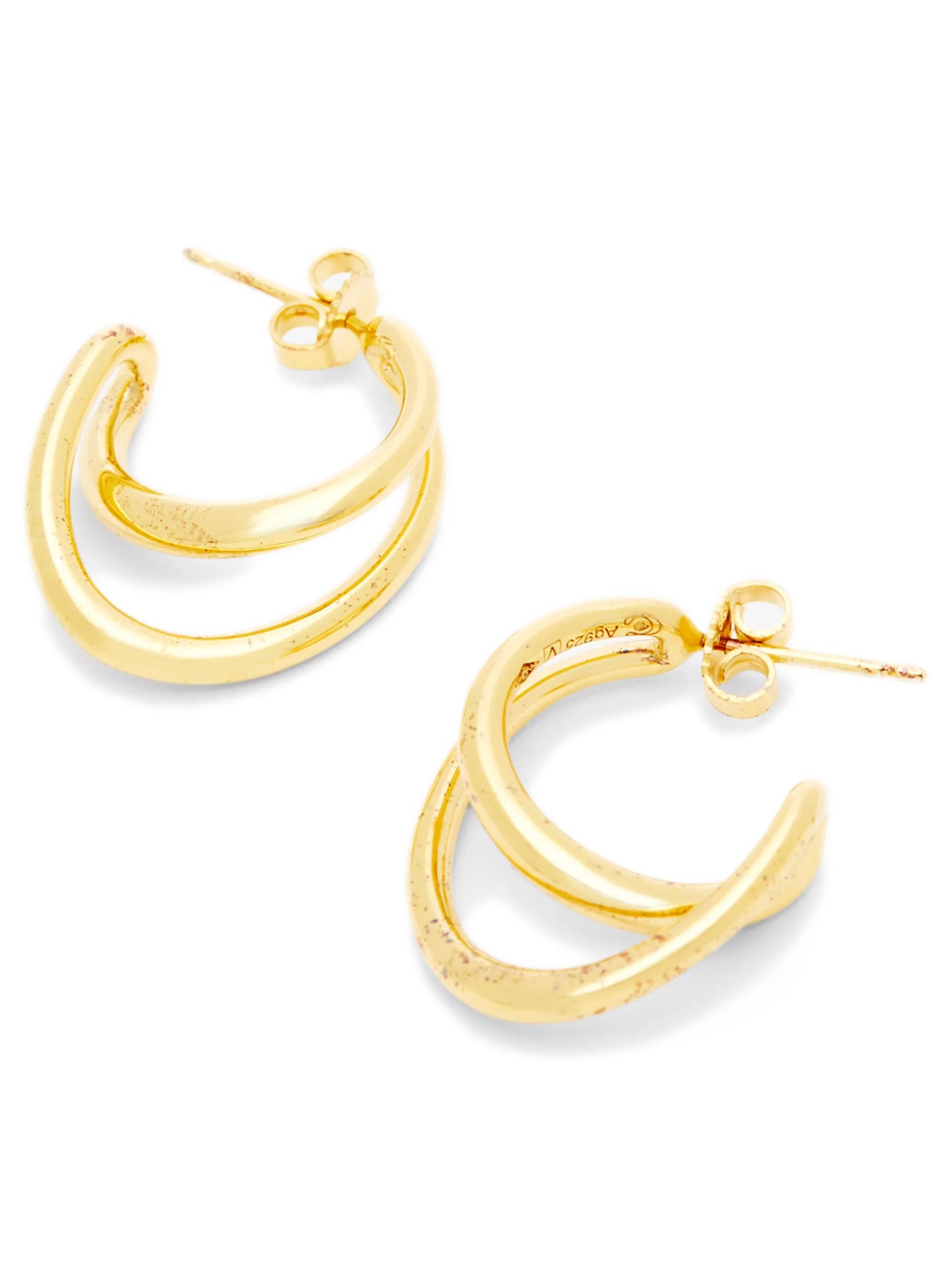 Initial small hoop earrings