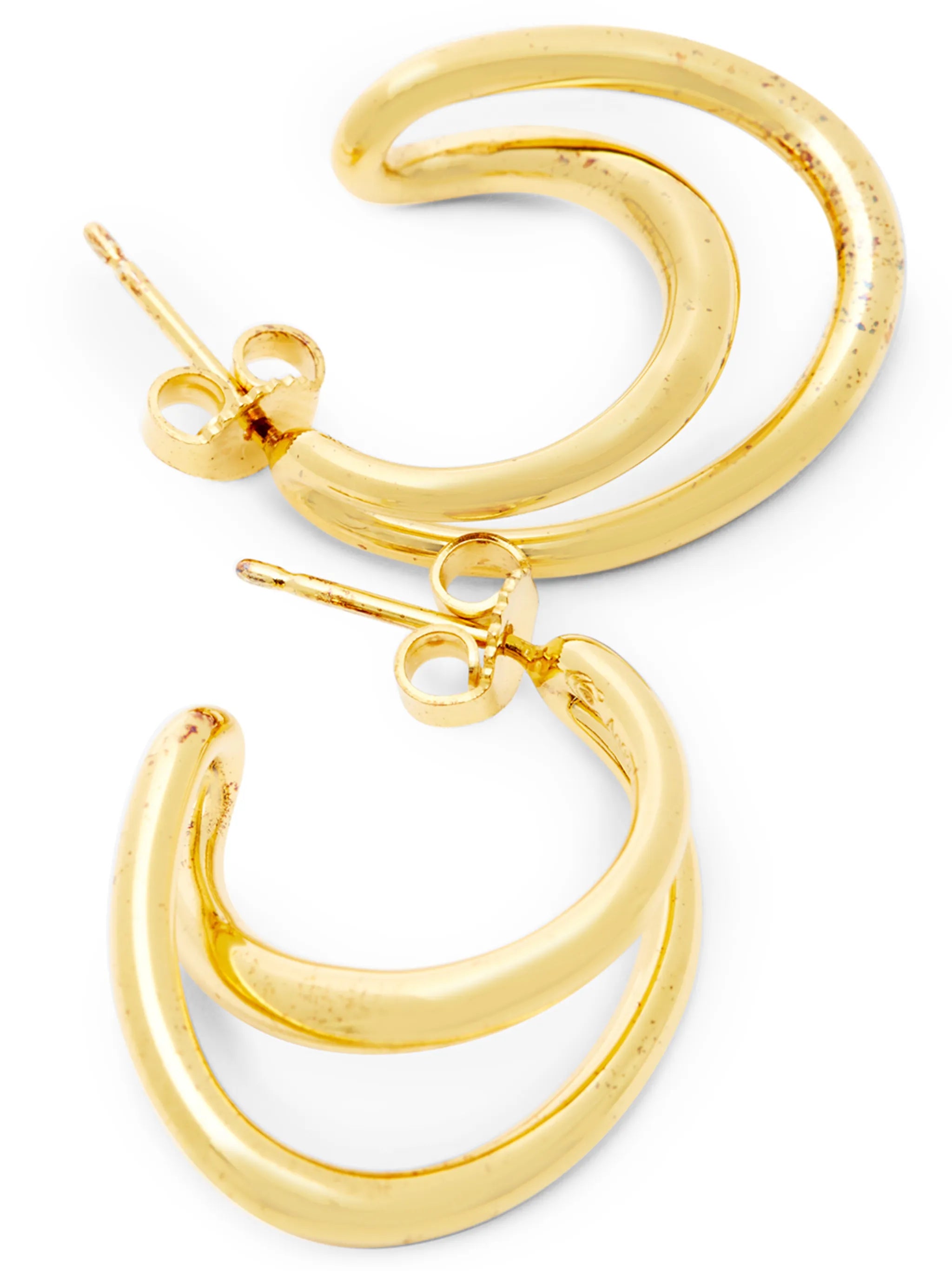 Initial small hoop earrings