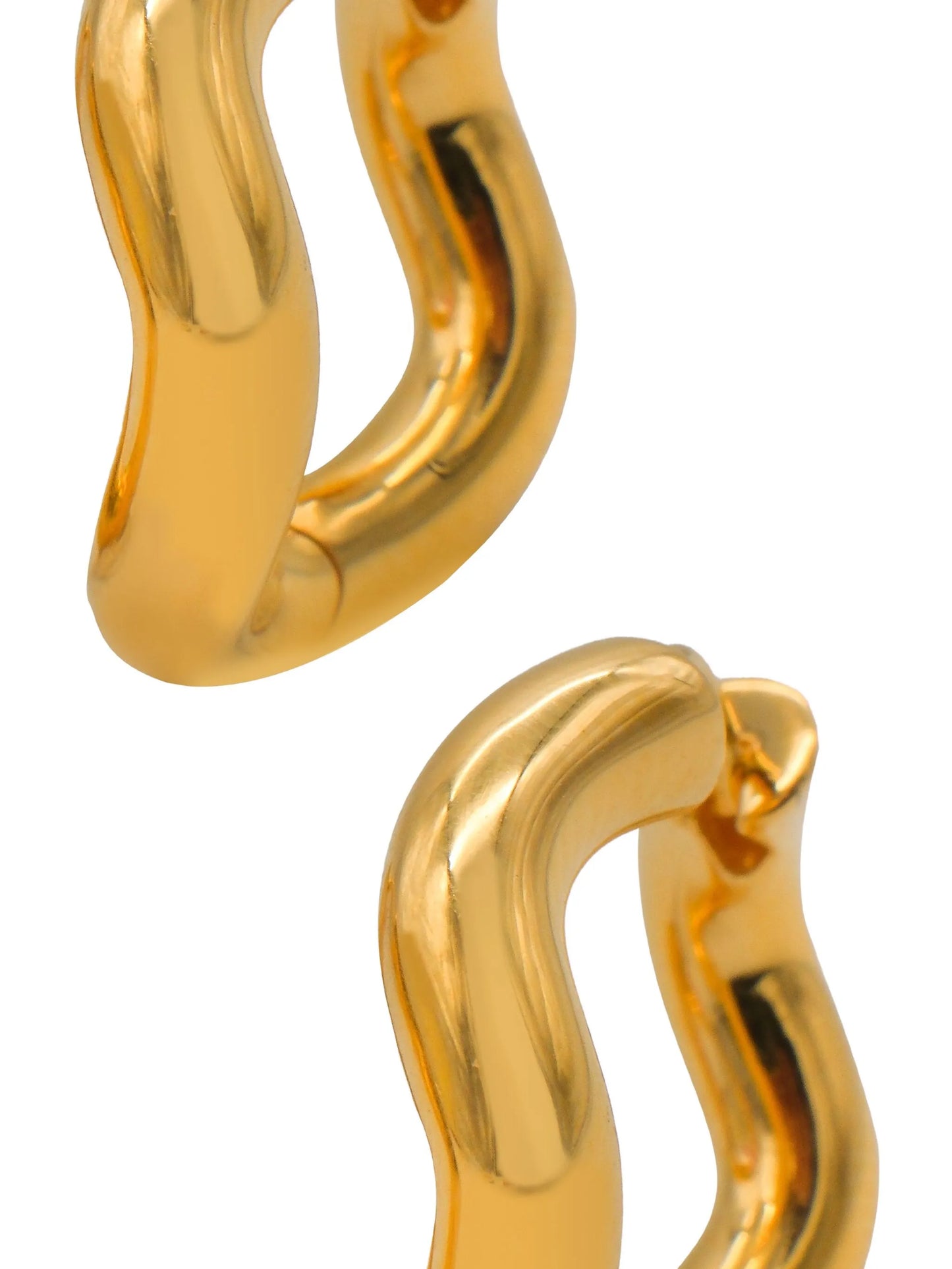 Wave hoop earrings
