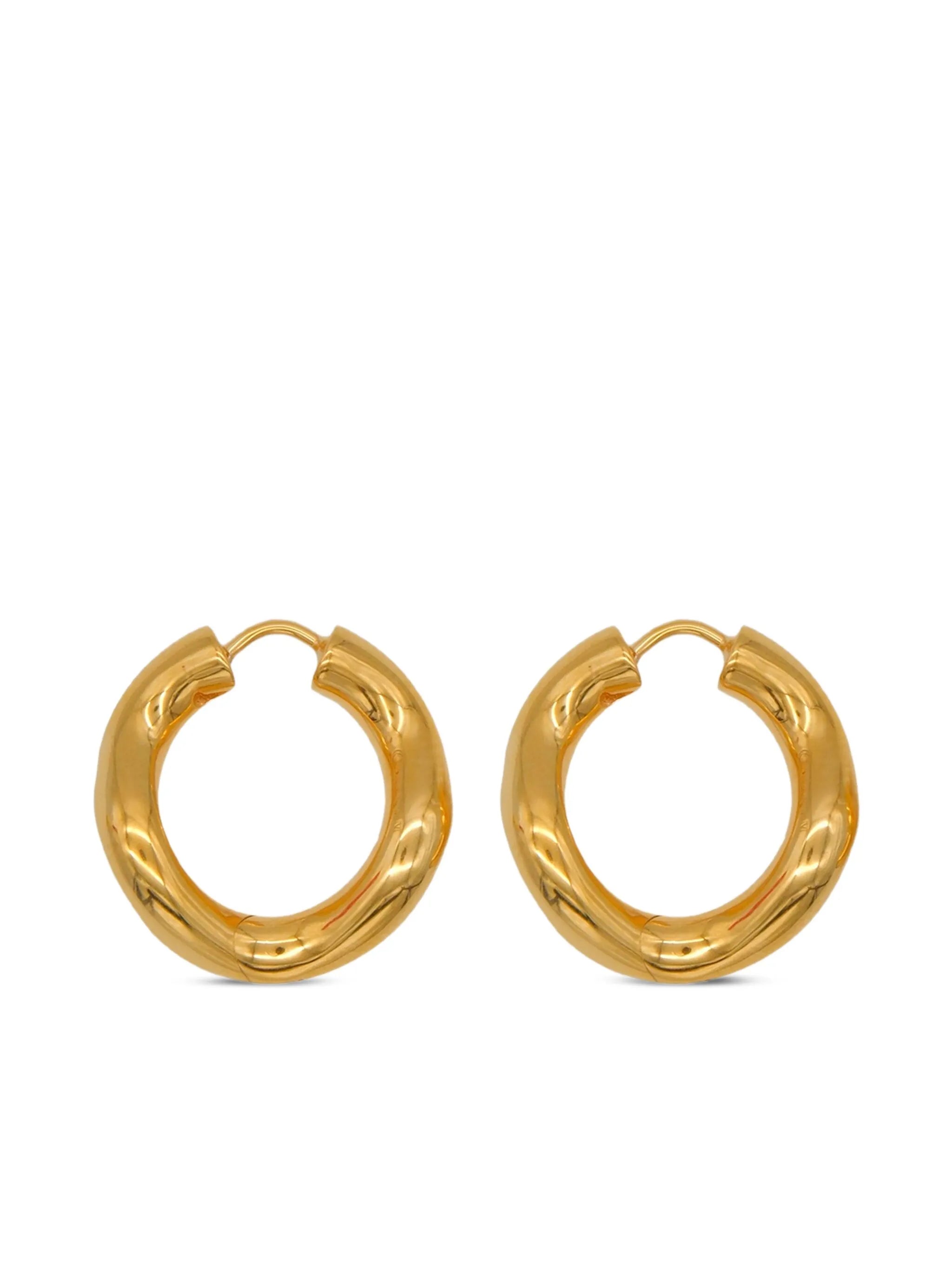 Wave hoop earrings