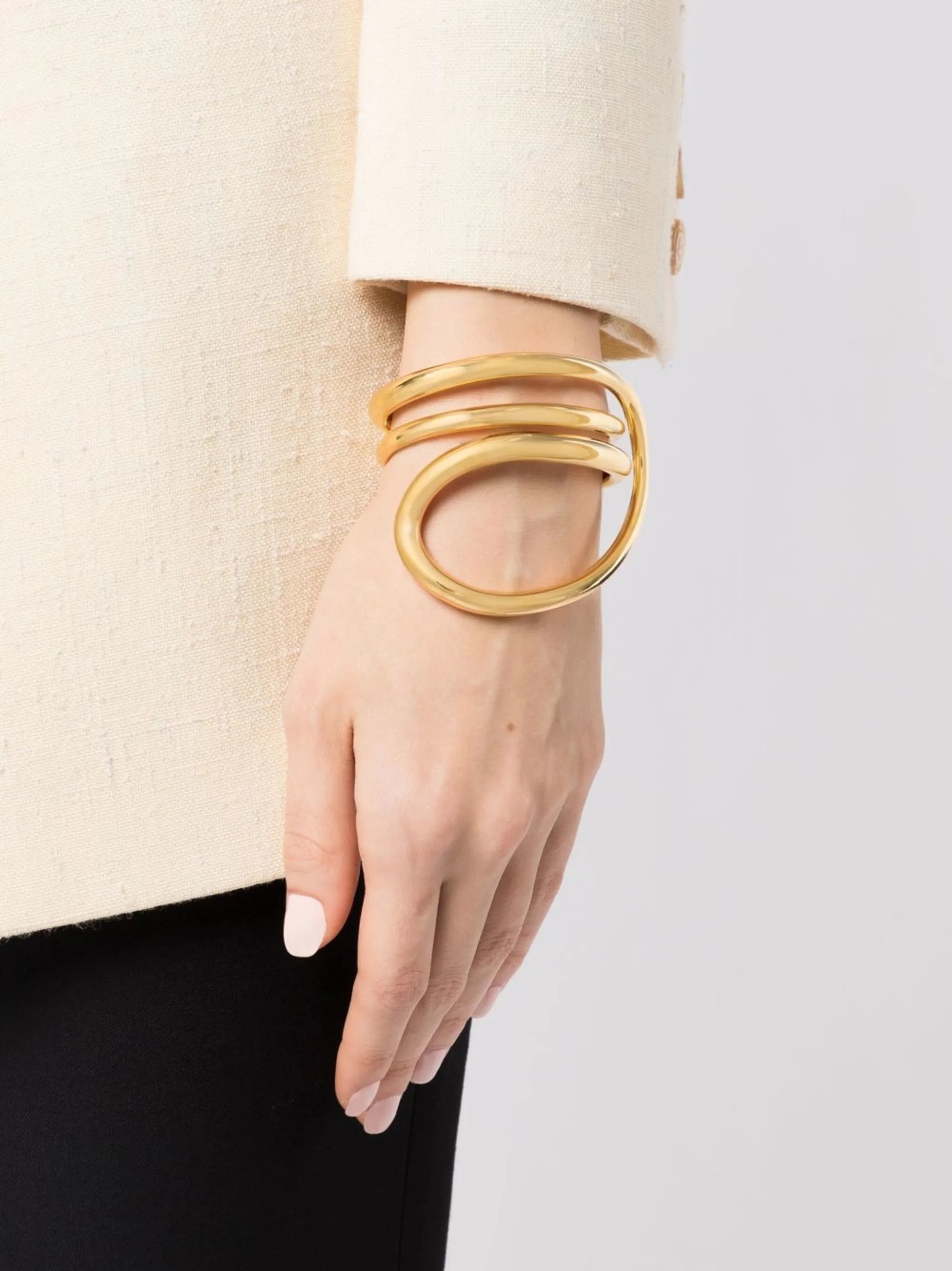 layered-design asymmetric bangle