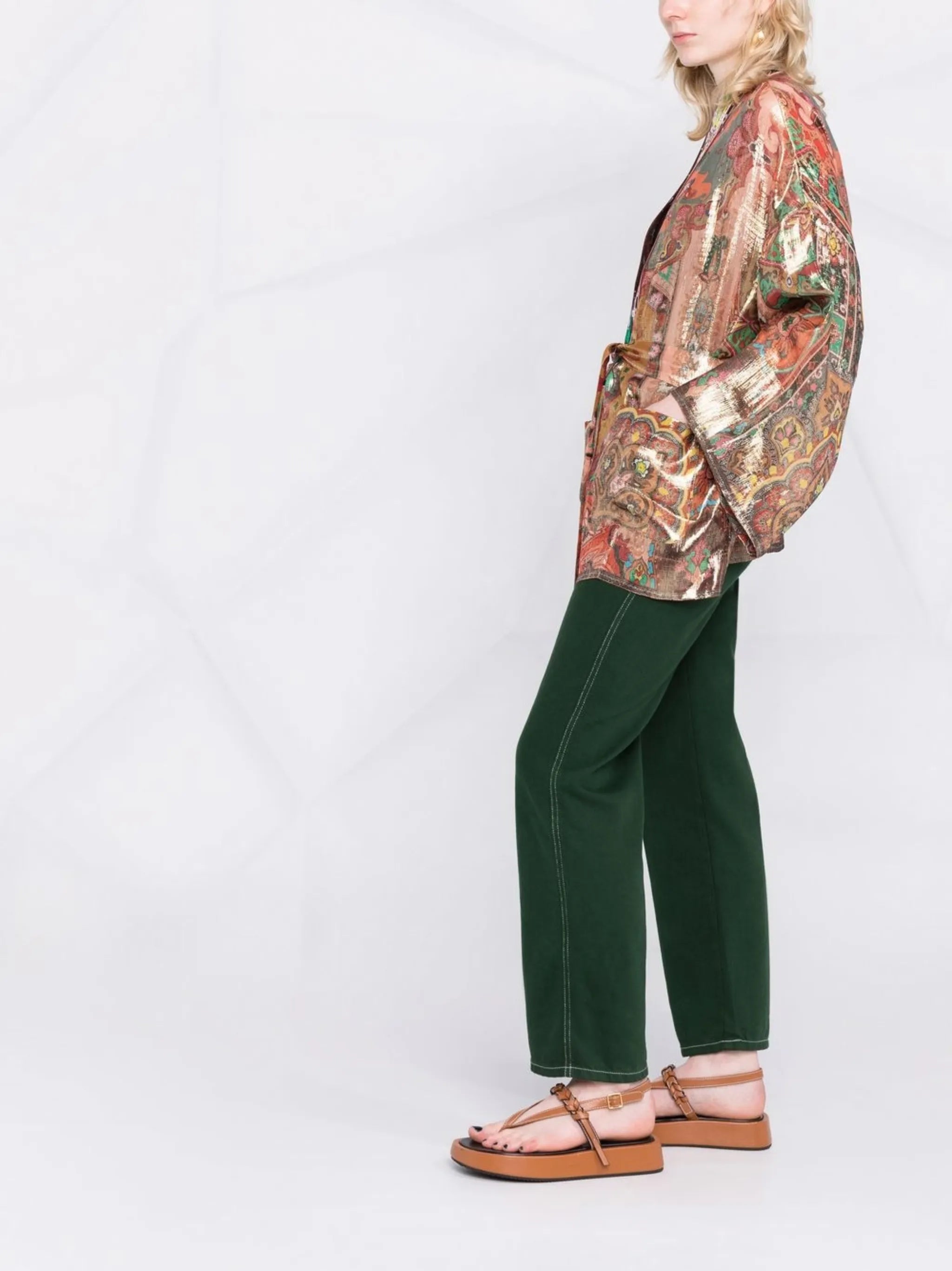 graphic-print long-sleeve jacket