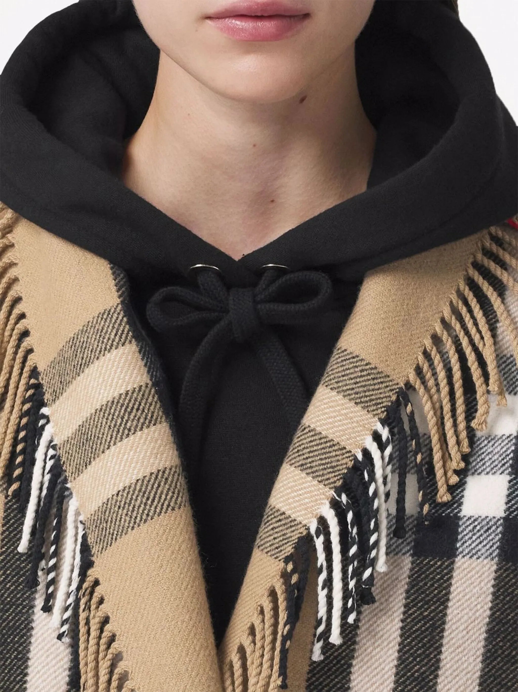 check fringed cape