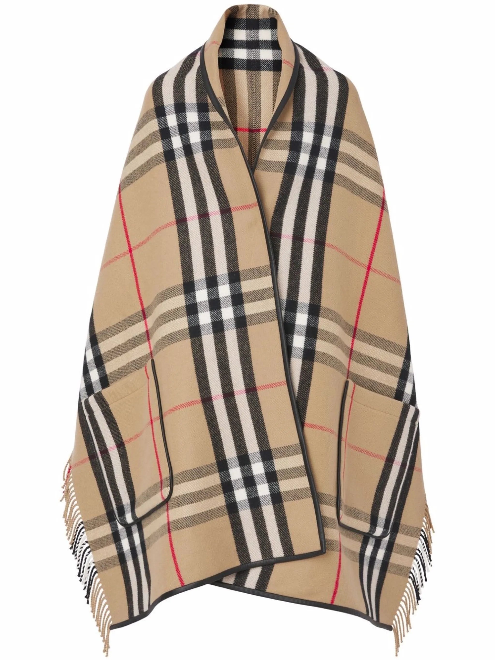 check fringed cape