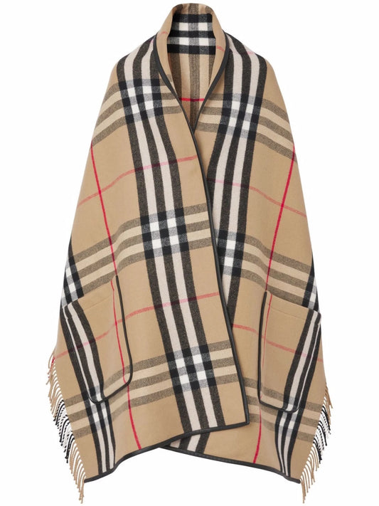check fringed cape