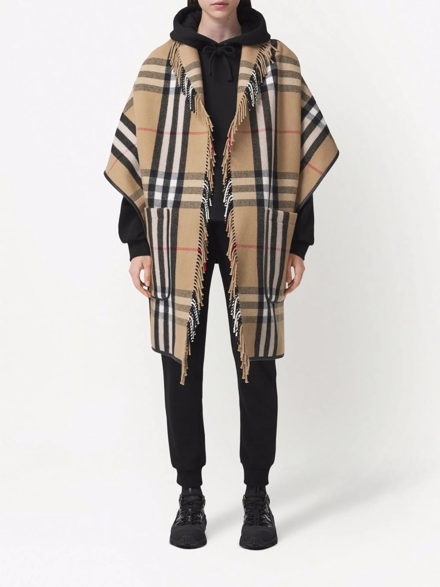 check fringed cape