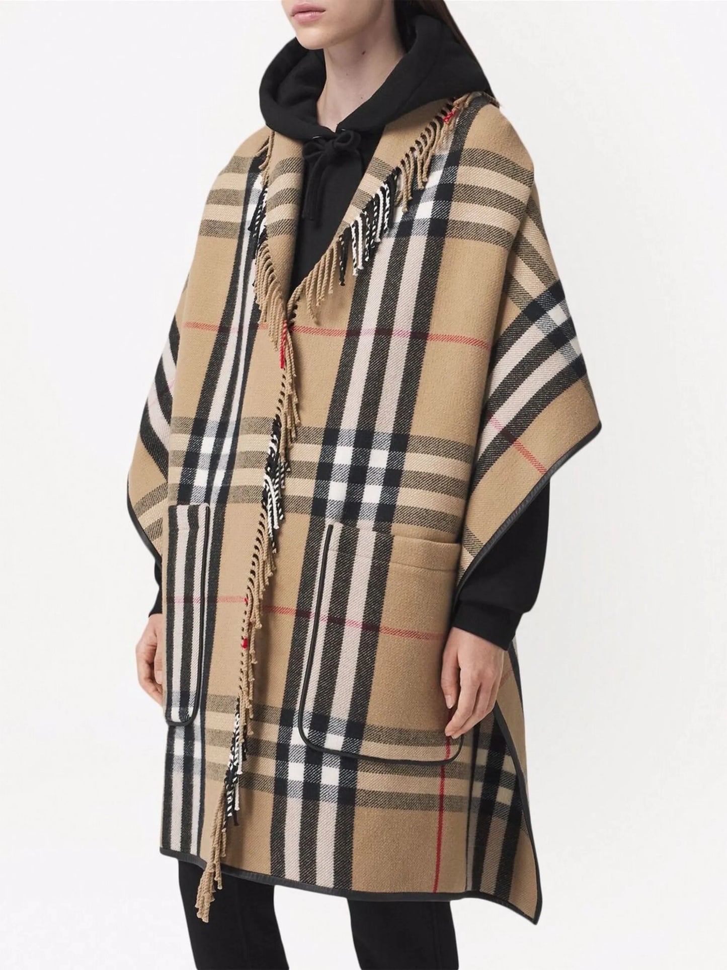 check fringed cape