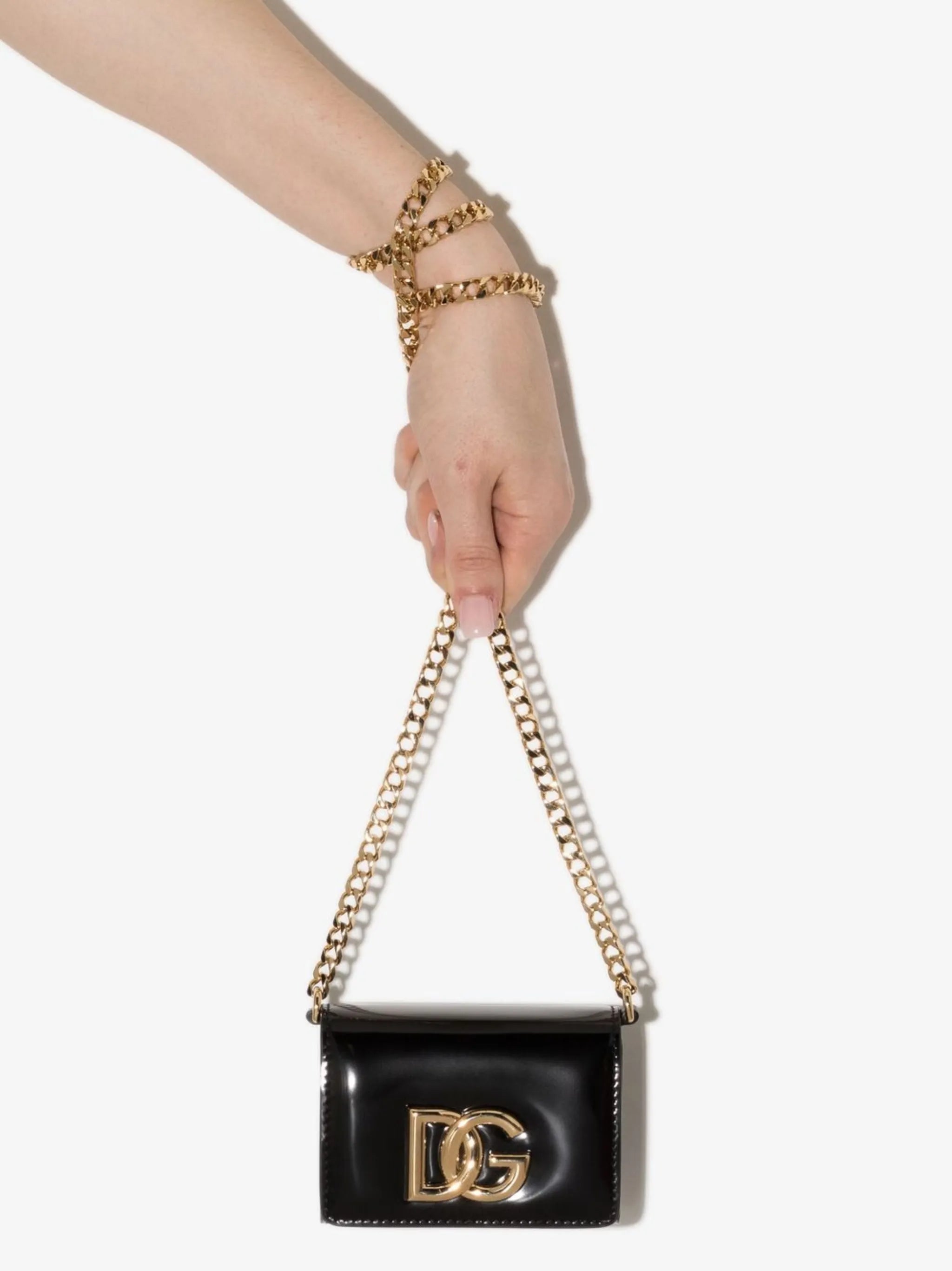 micro DG-logo leather crossbody bag