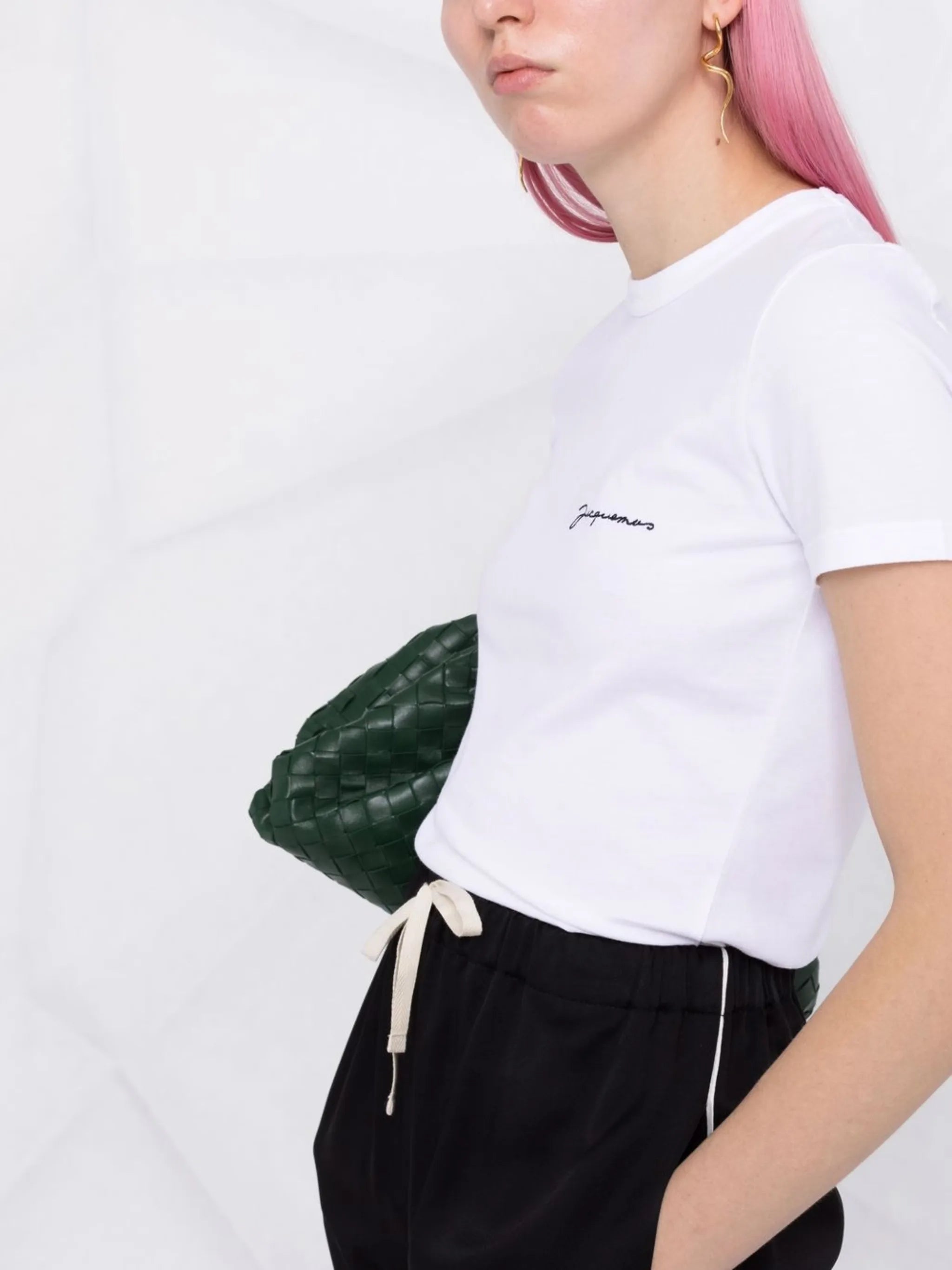 Le T-shirt Brode logo-embroidered top