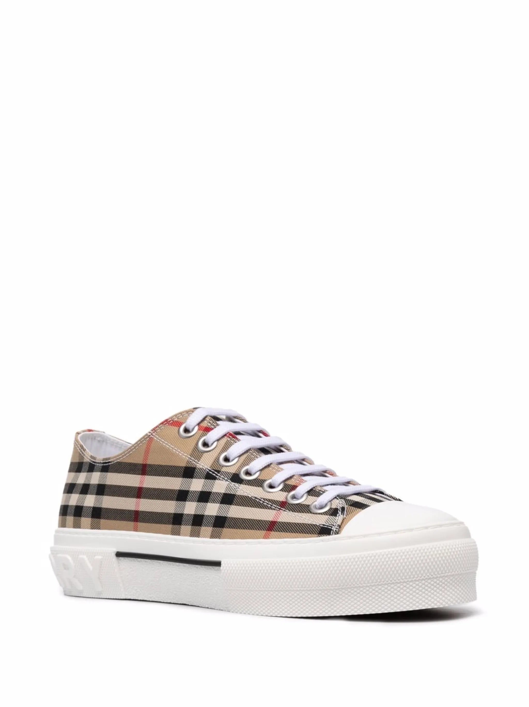 Check low-top sneakers