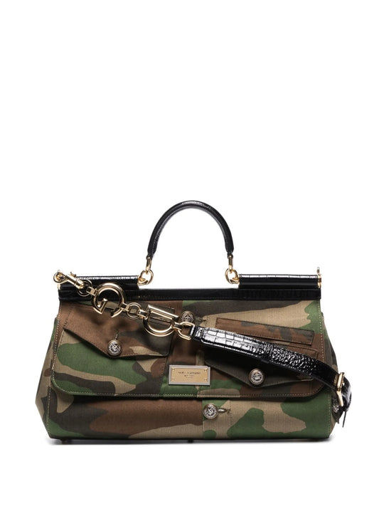 Sicily camouflage-print shoulder bag