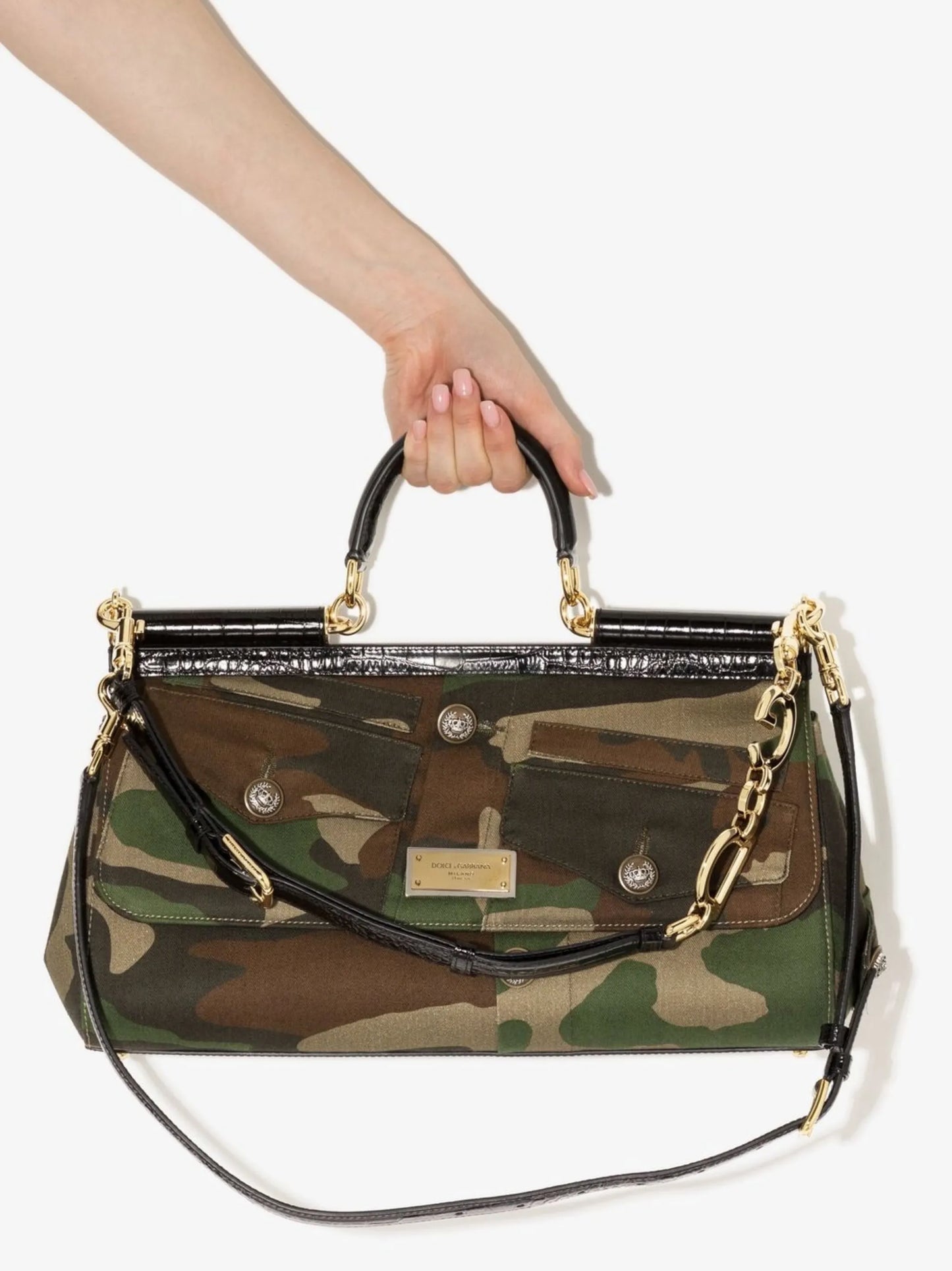 Sicily camouflage-print shoulder bag