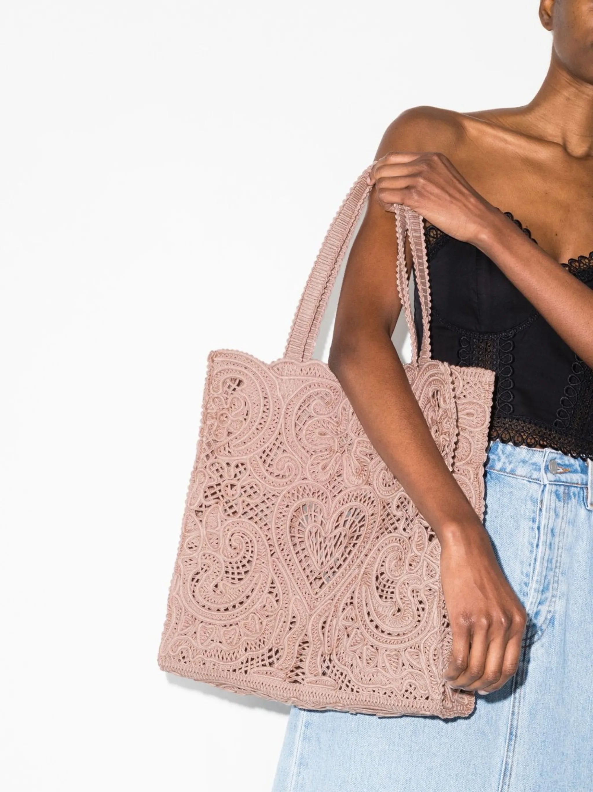 medium Beatrice cordonetto-lace tote bag