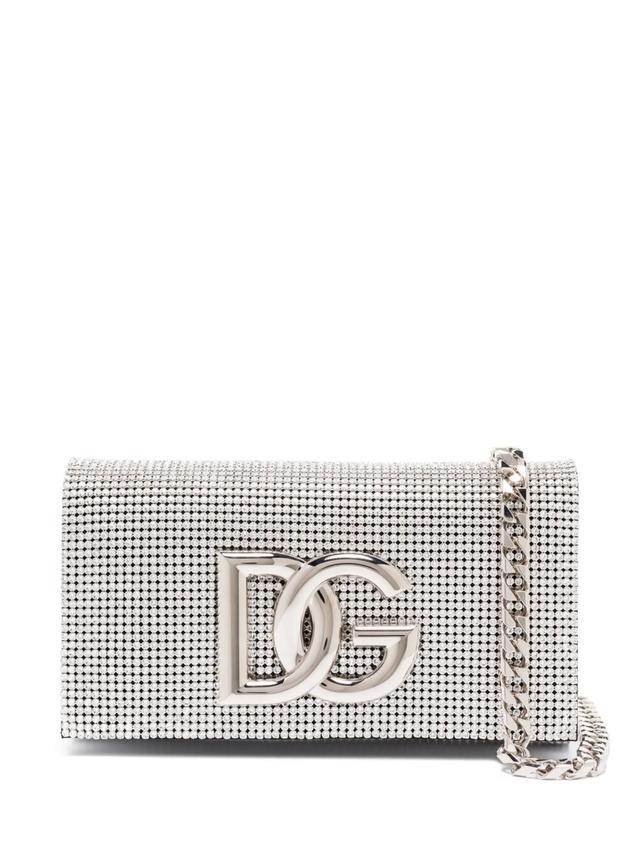 DG-logo crystal-embellished shoulder bag