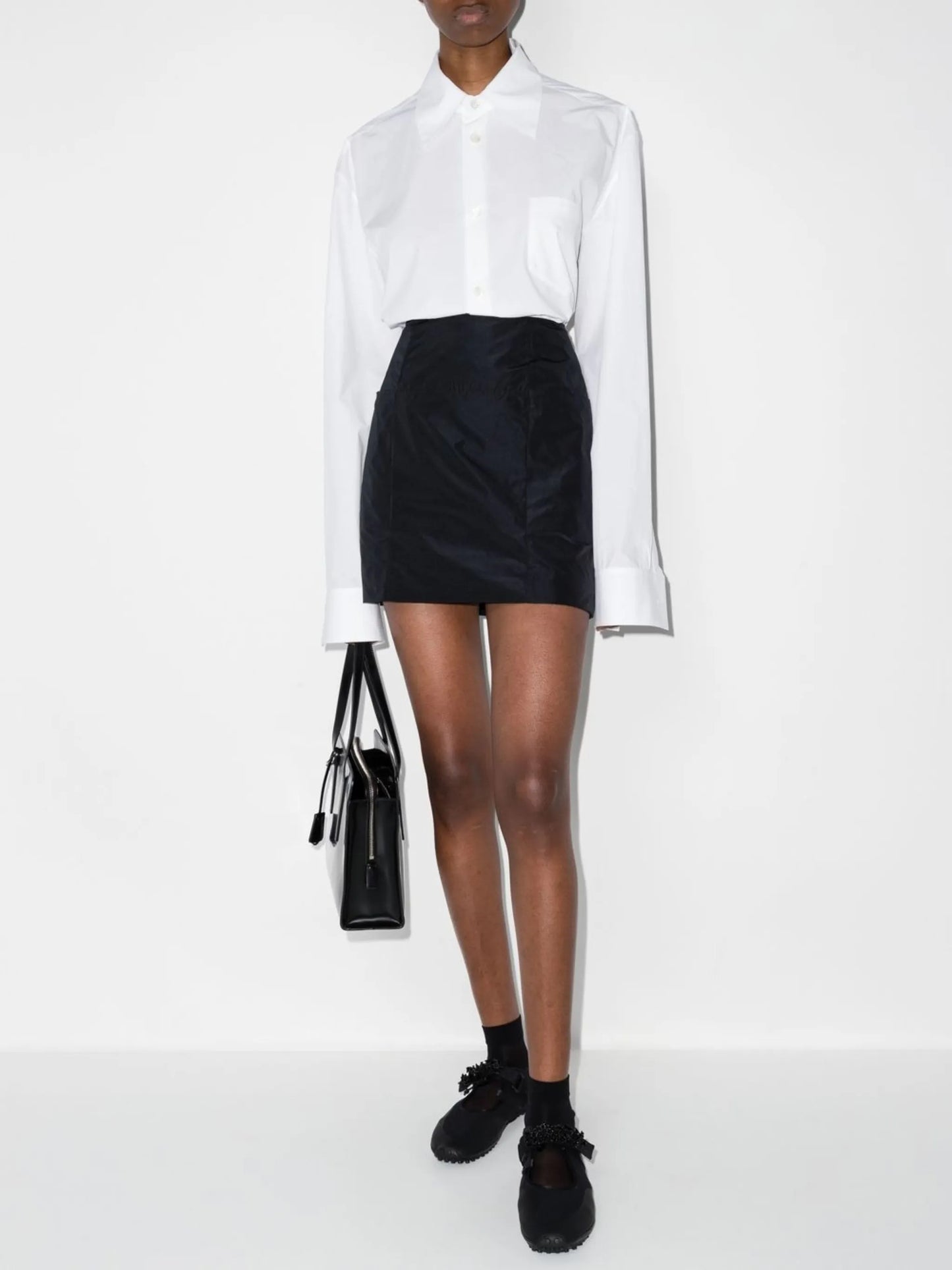side-zip fitted miniskirt