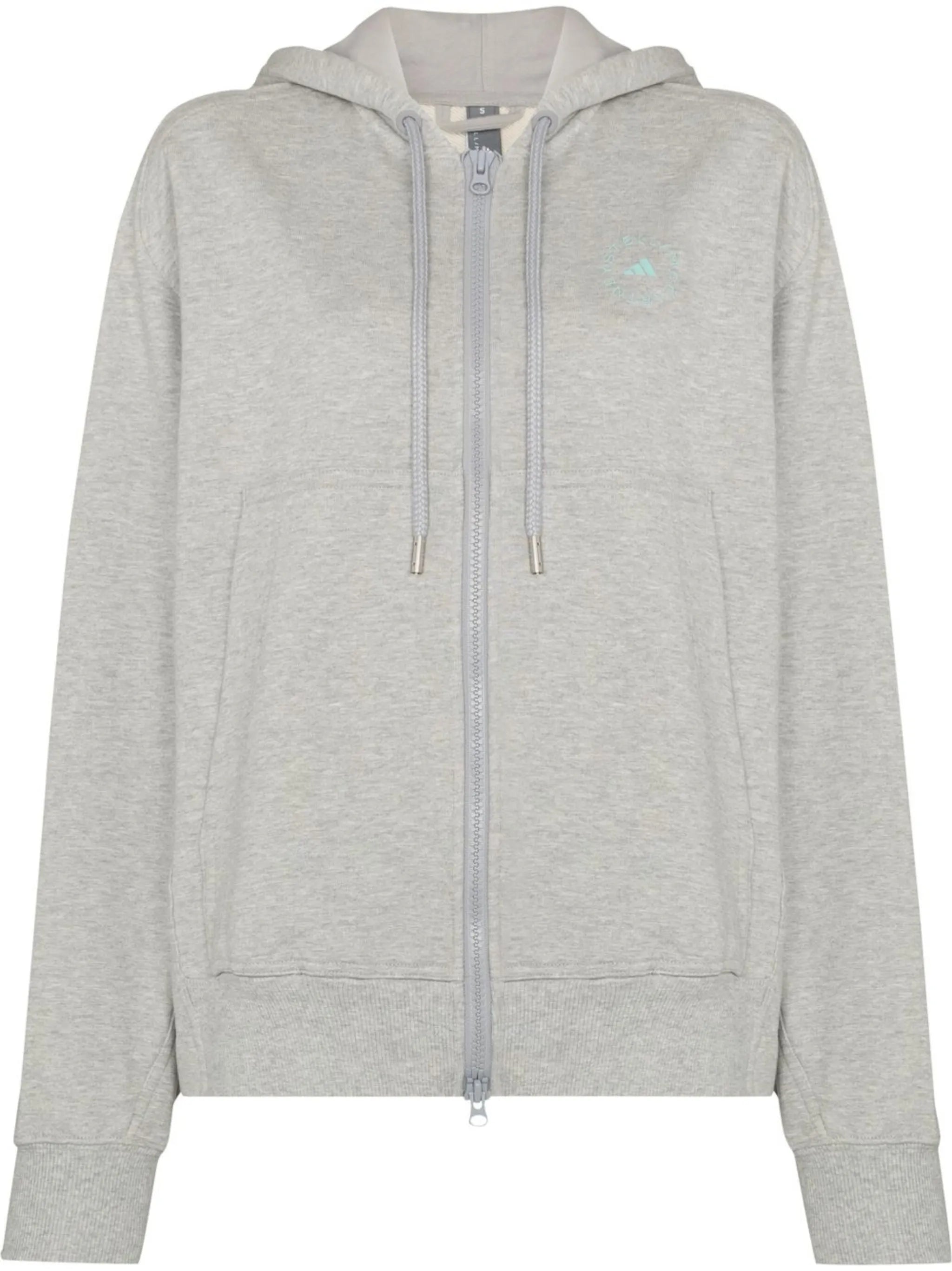 logo-print zip-up hoodie