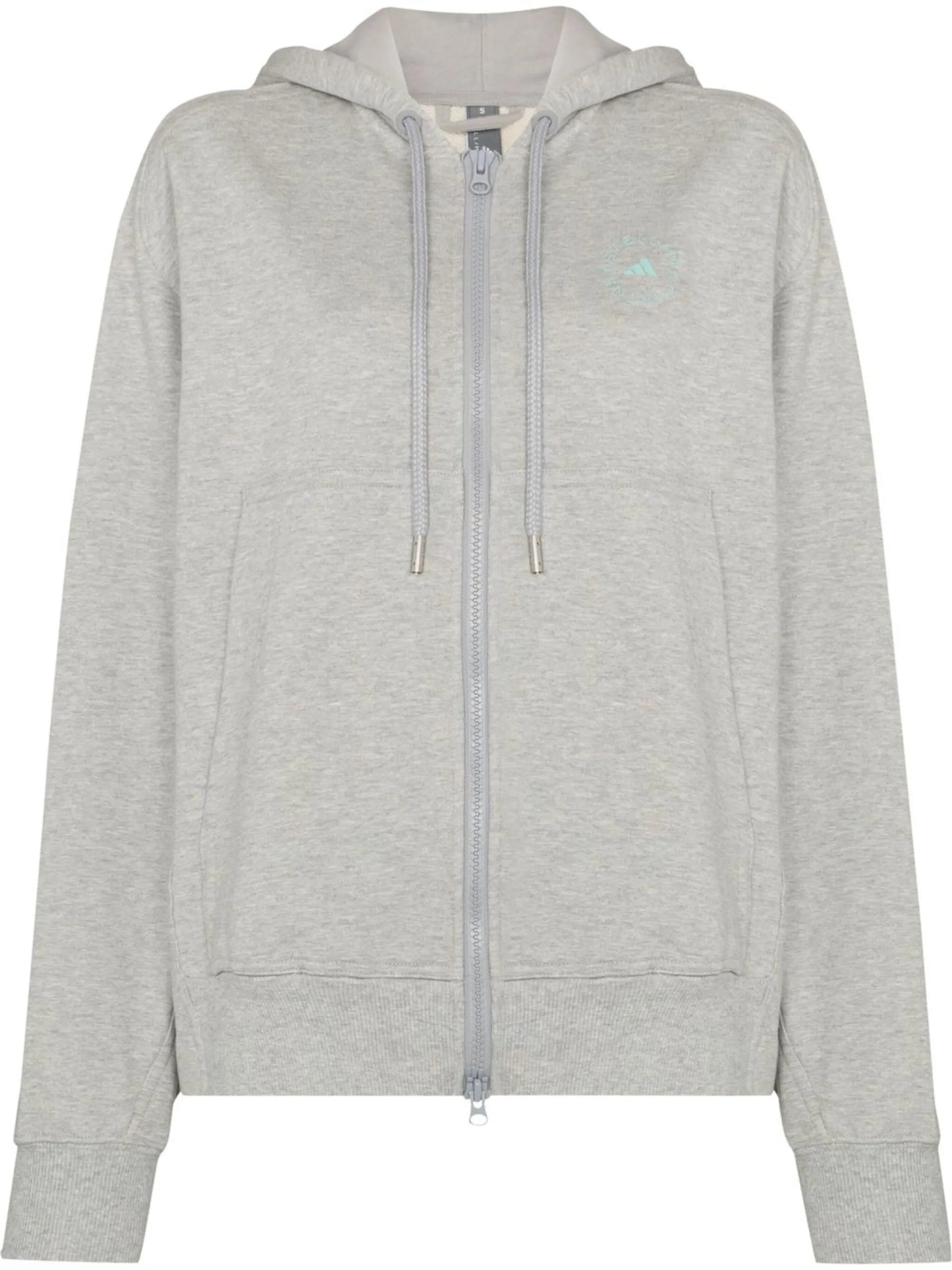 logo-print zip-up hoodie