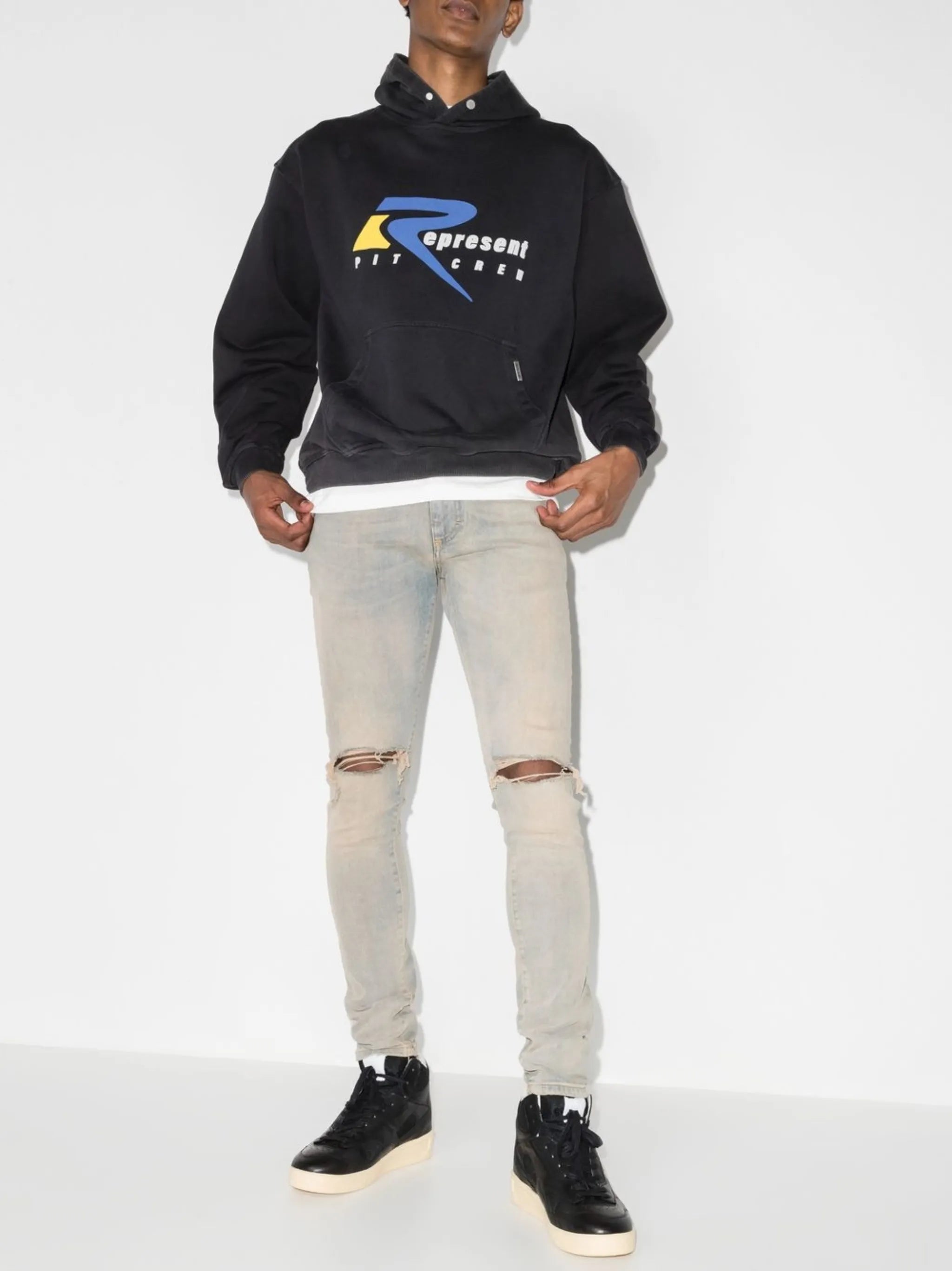 Destroyer distressed-effect skinny jeans