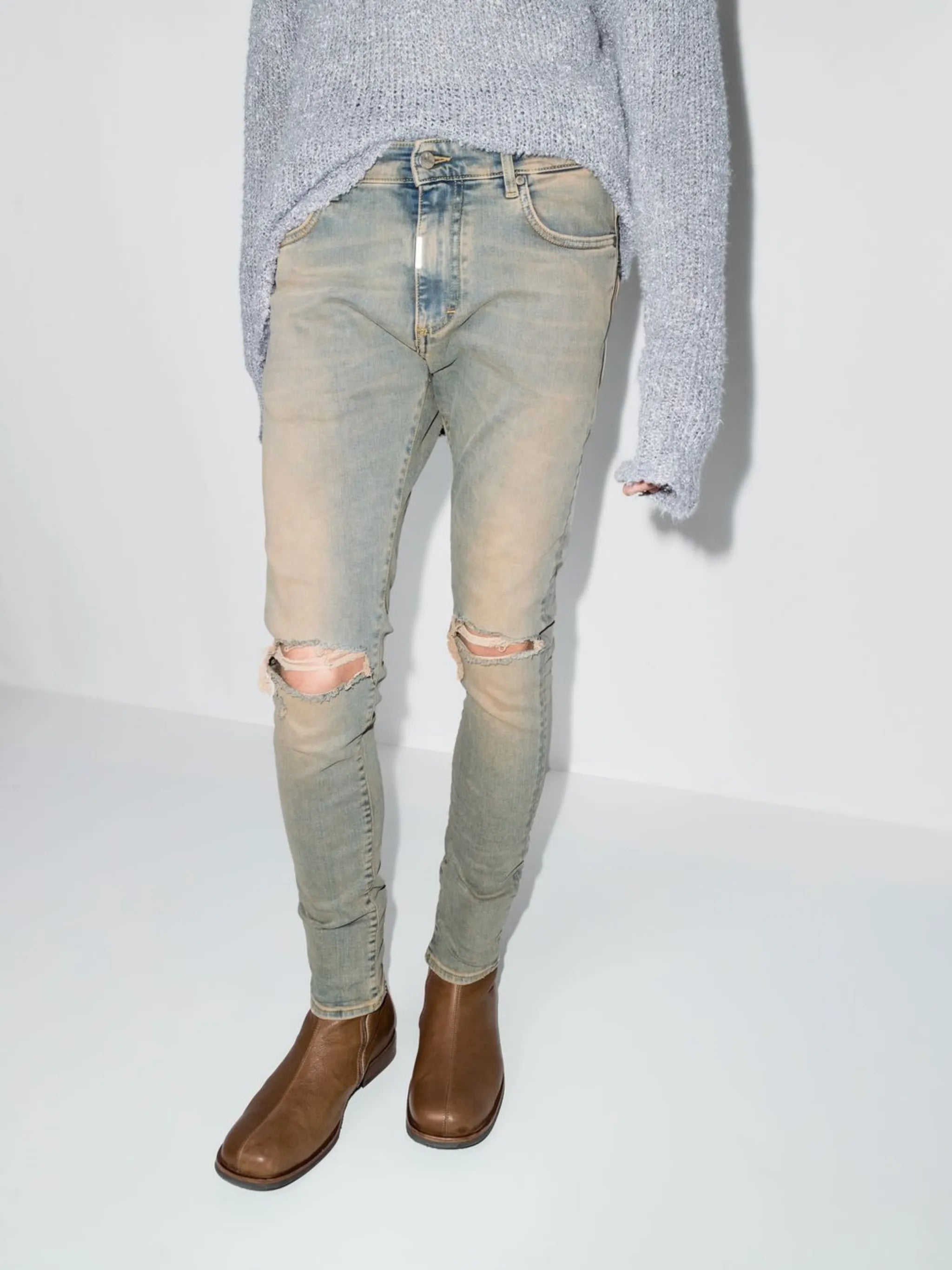 Destroyer distressed-effect skinny jeans