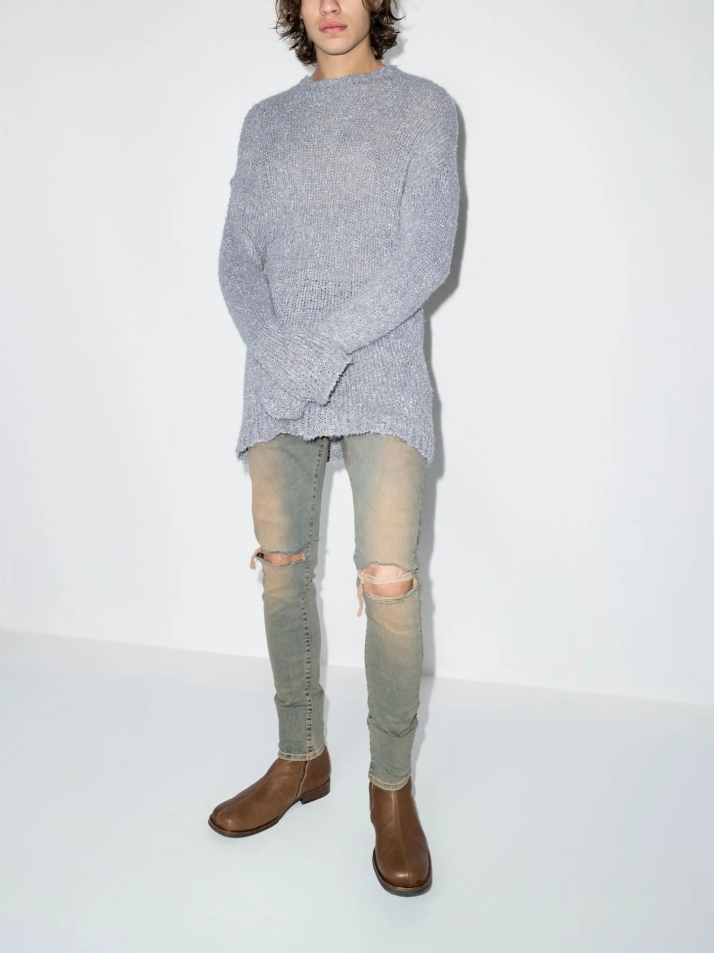 Destroyer distressed-effect skinny jeans