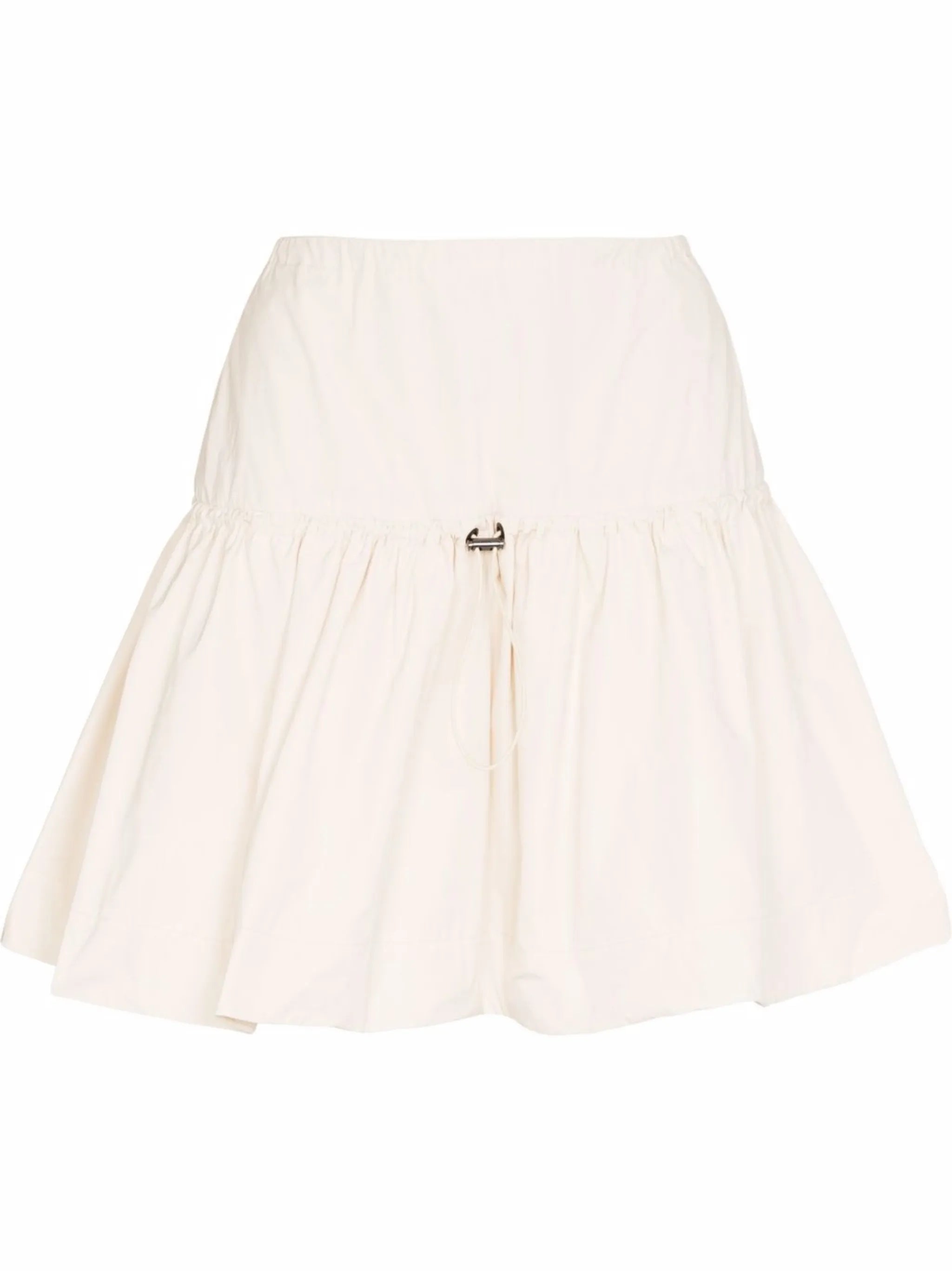 Parachute drawstring mini skirt