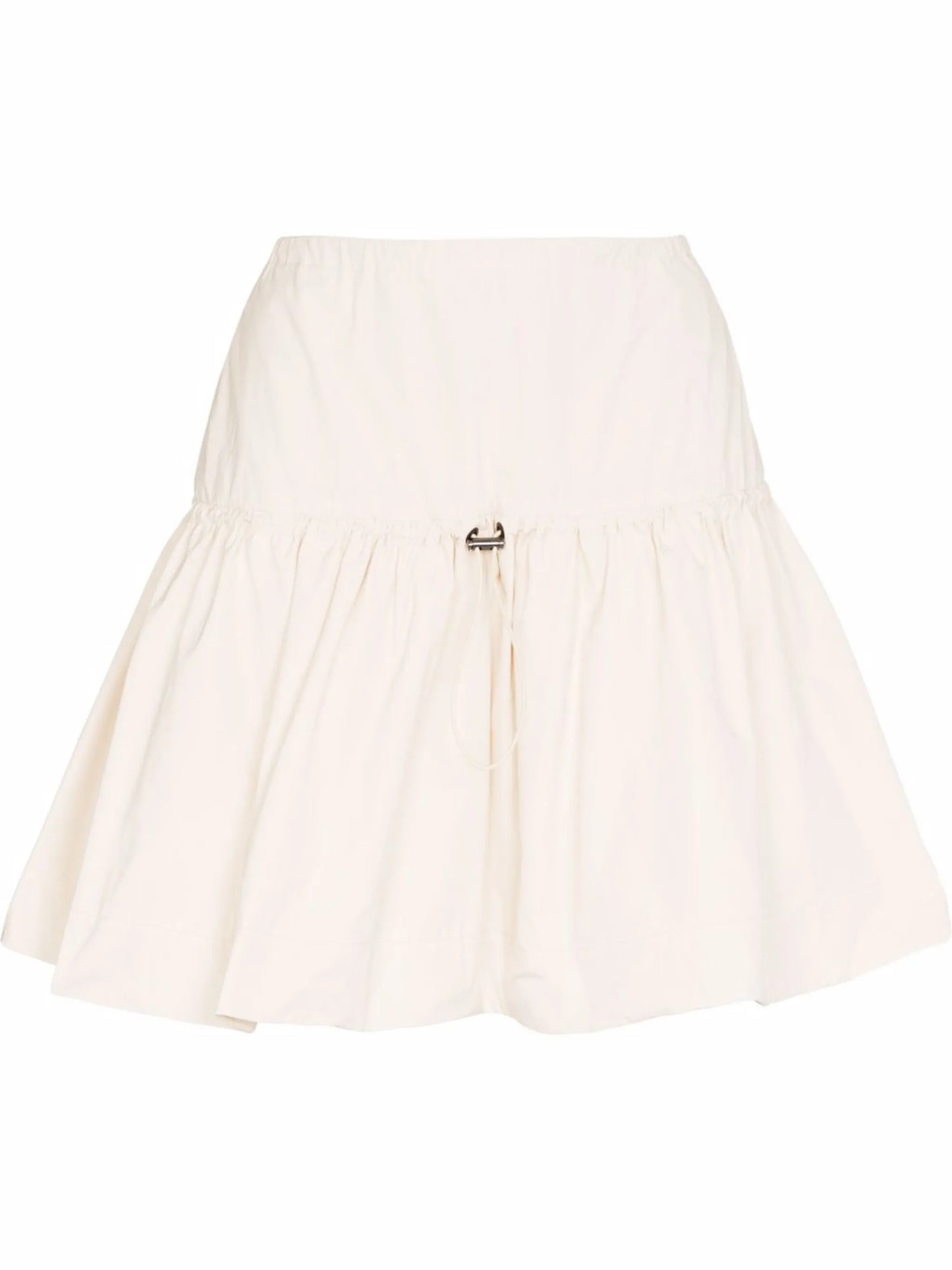Parachute drawstring mini skirt