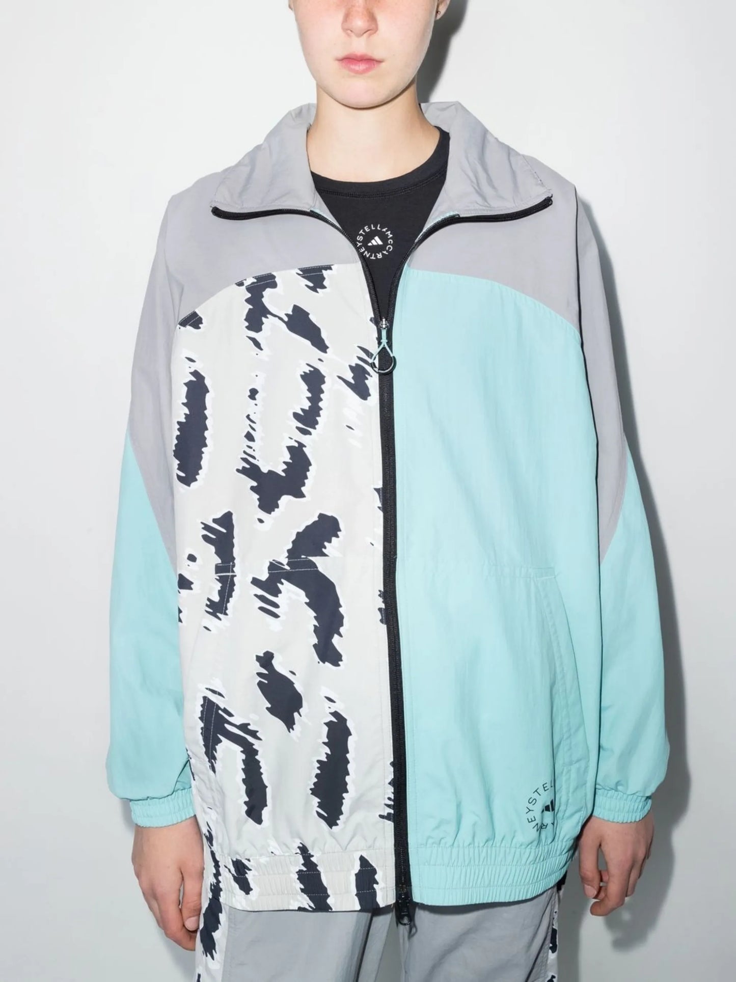 leopard-print track jacket