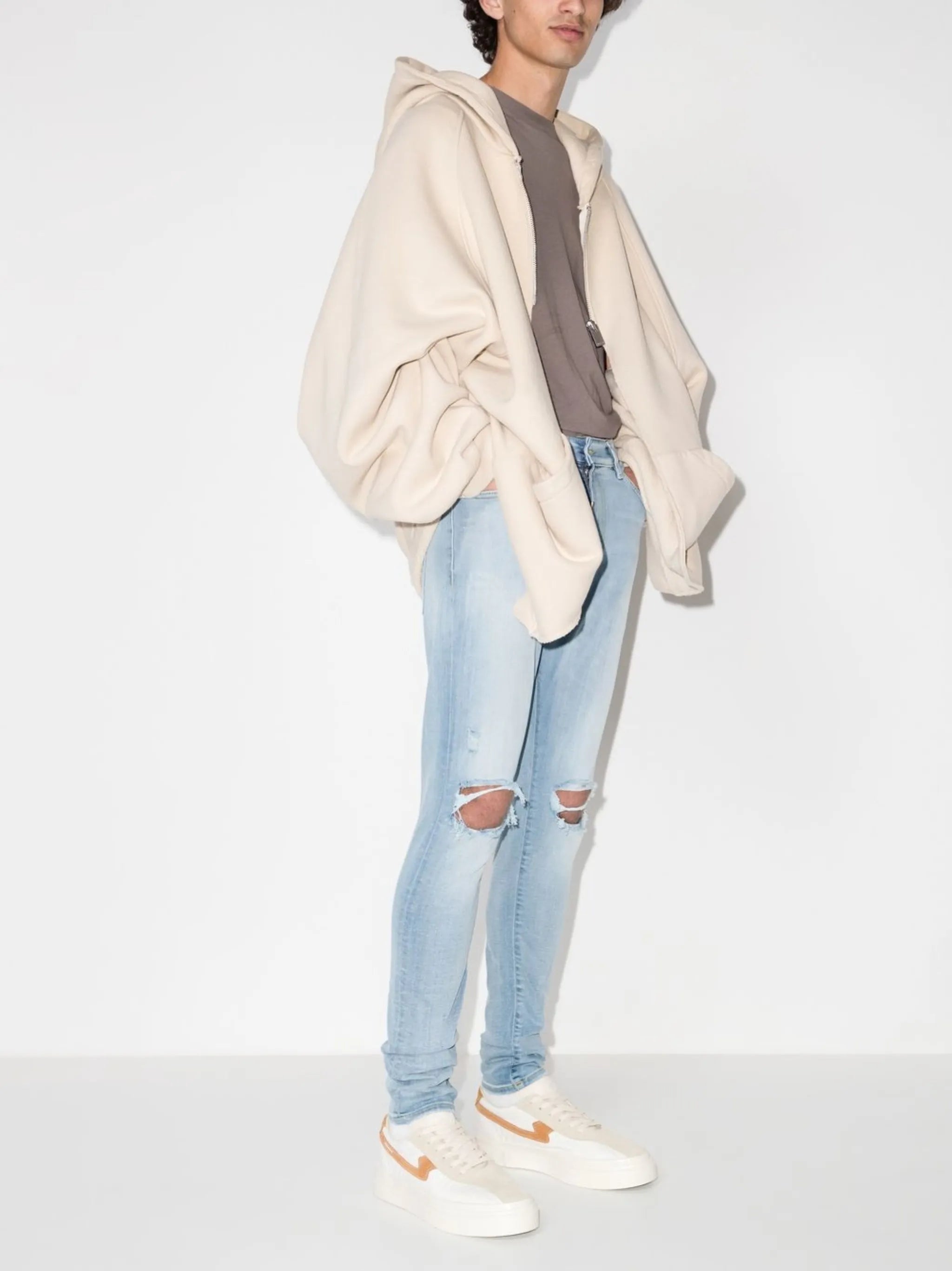 distressed-effect skinny jeans