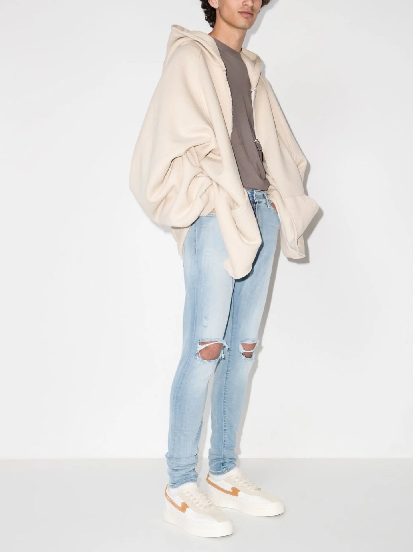 distressed-effect skinny jeans