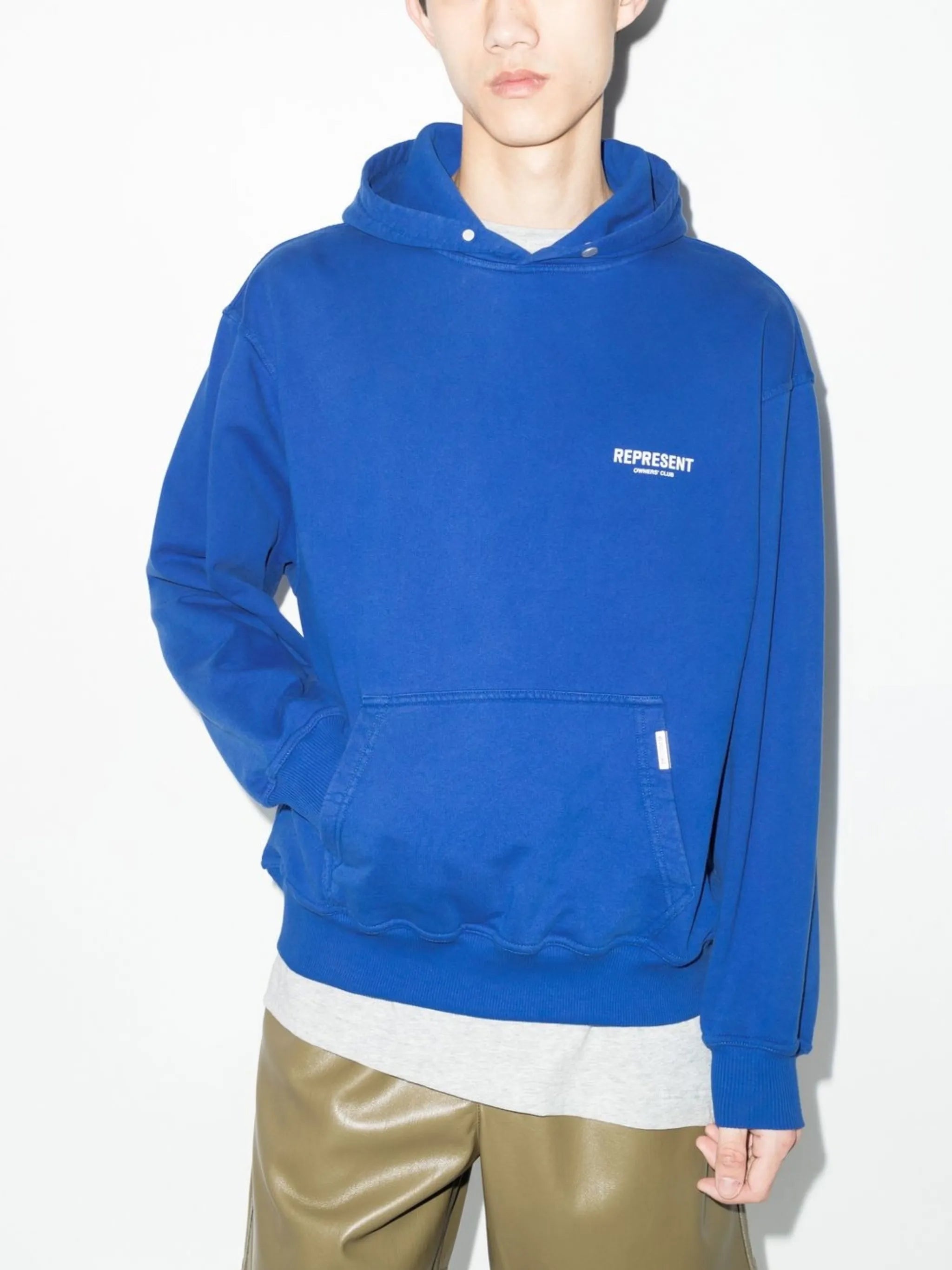 logo-print cotton hoodie