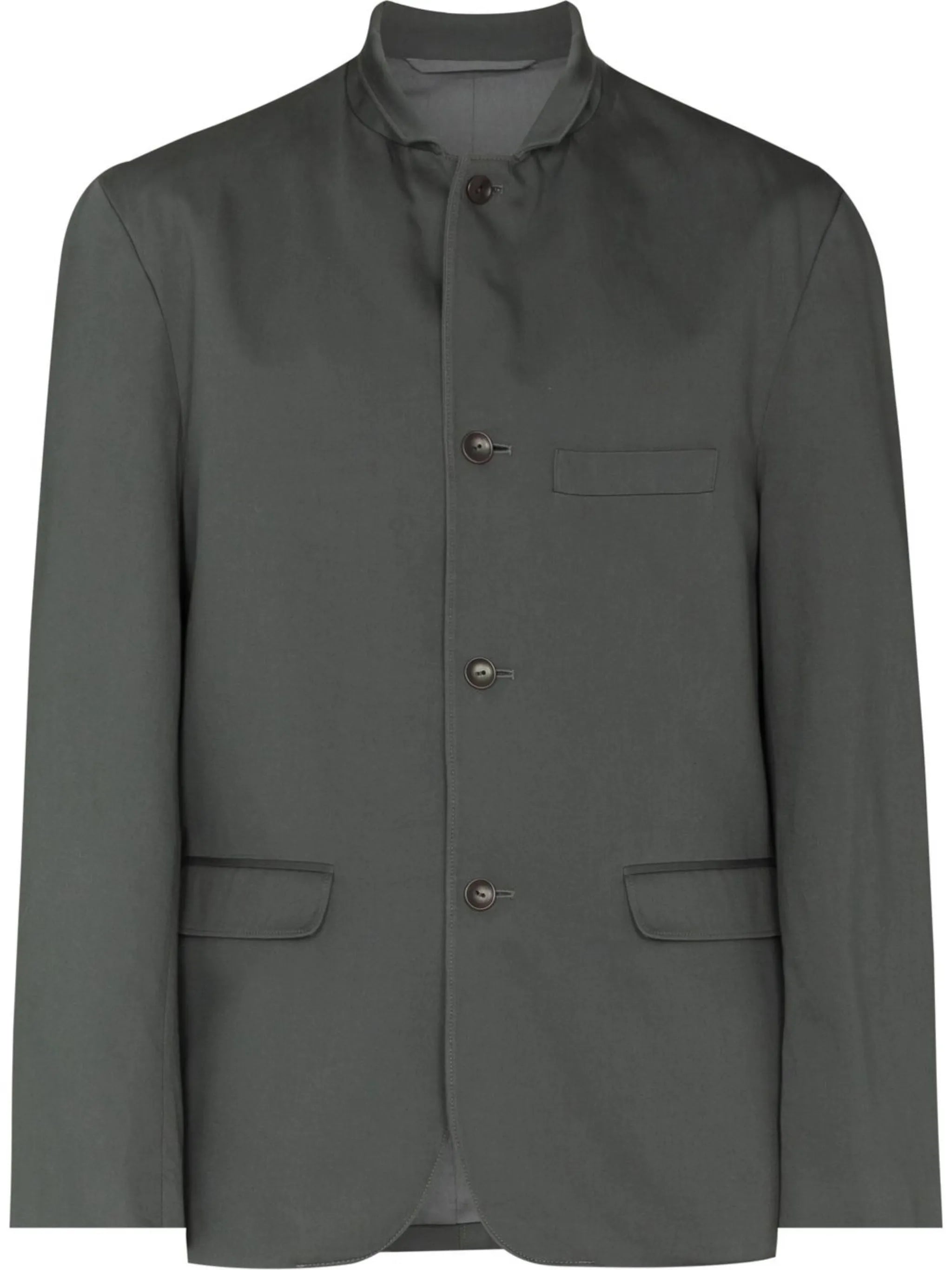 single-breasted cotton blazer
