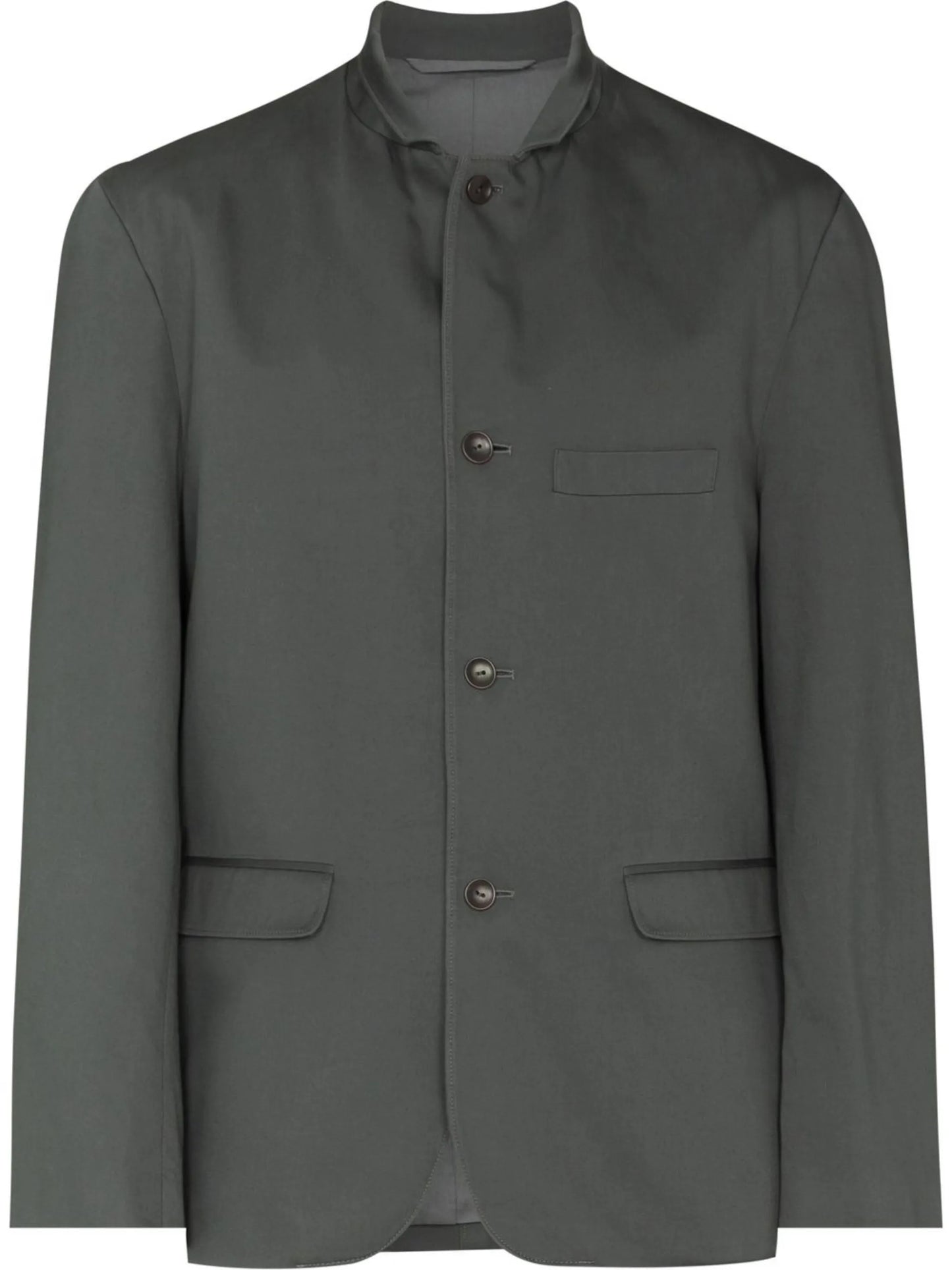 single-breasted cotton blazer