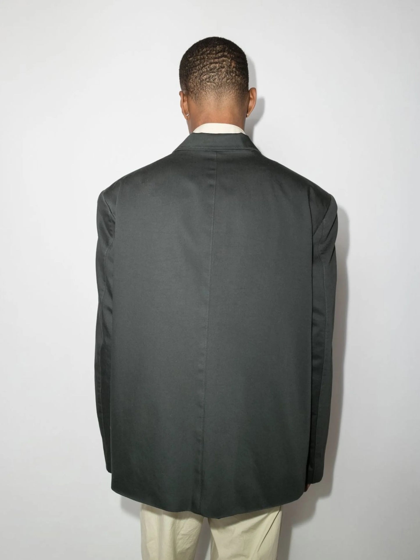 single-breasted cotton blazer