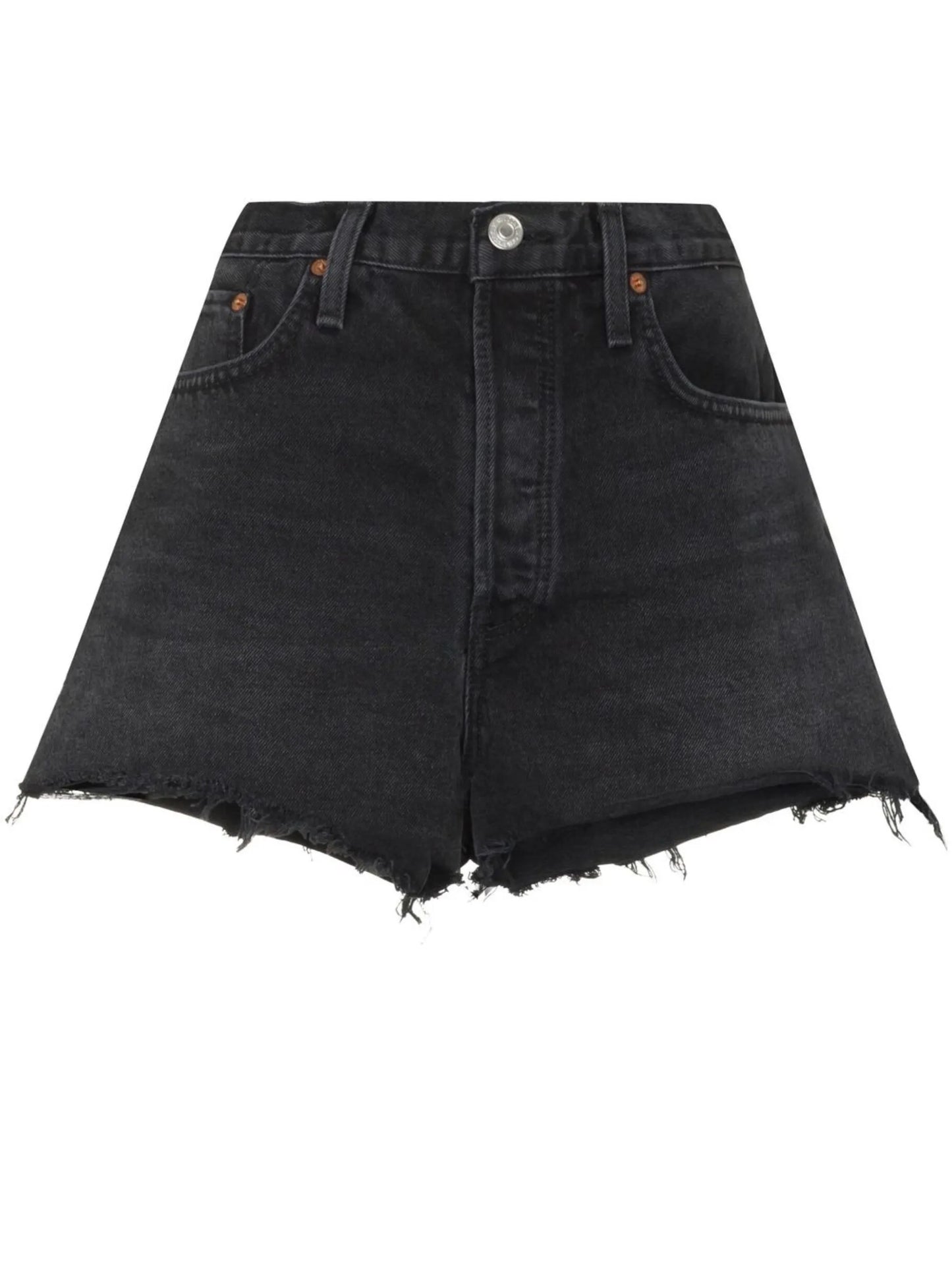 high-rise denim shorts
