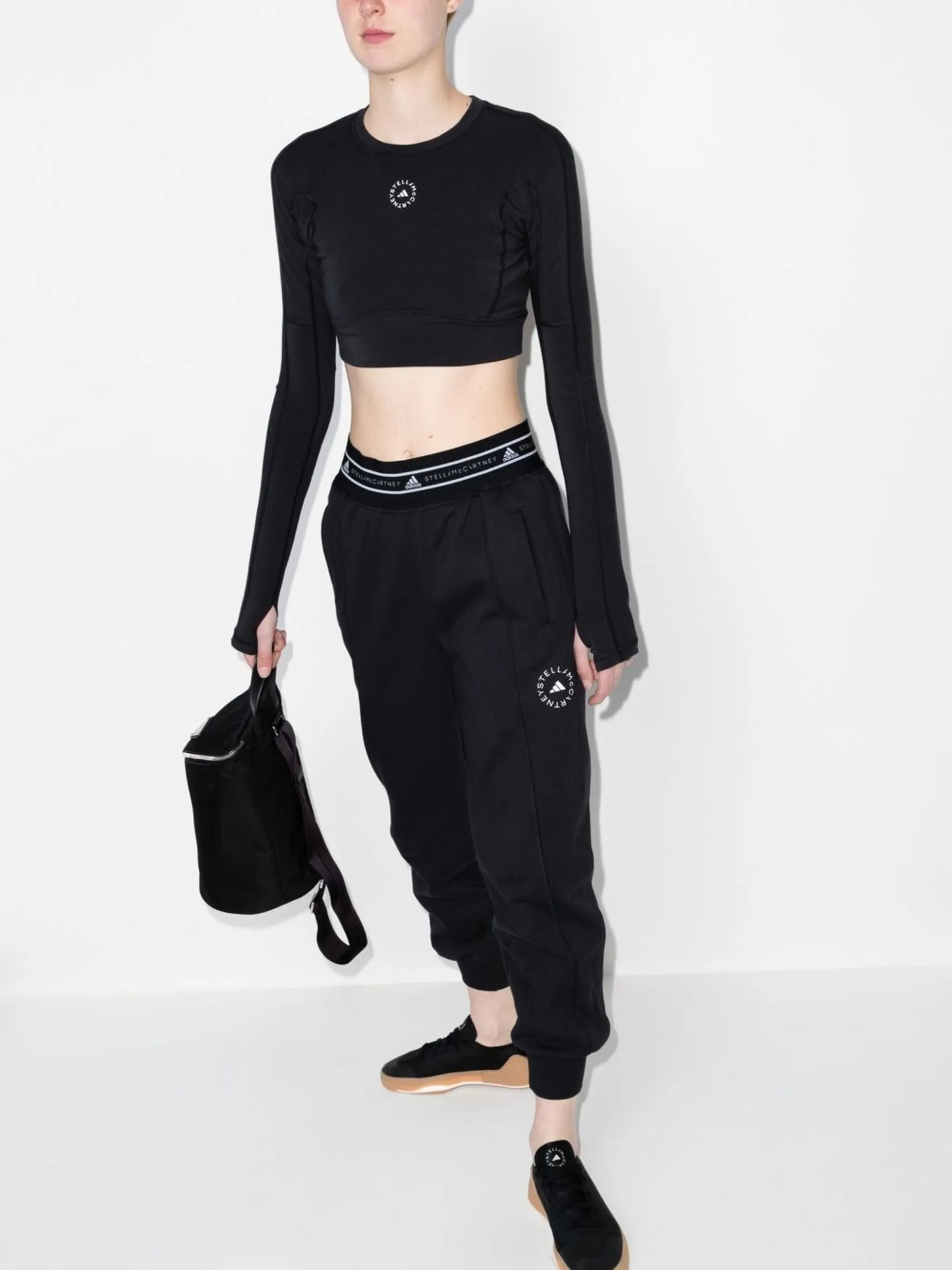 logo-print organic cotton track pants