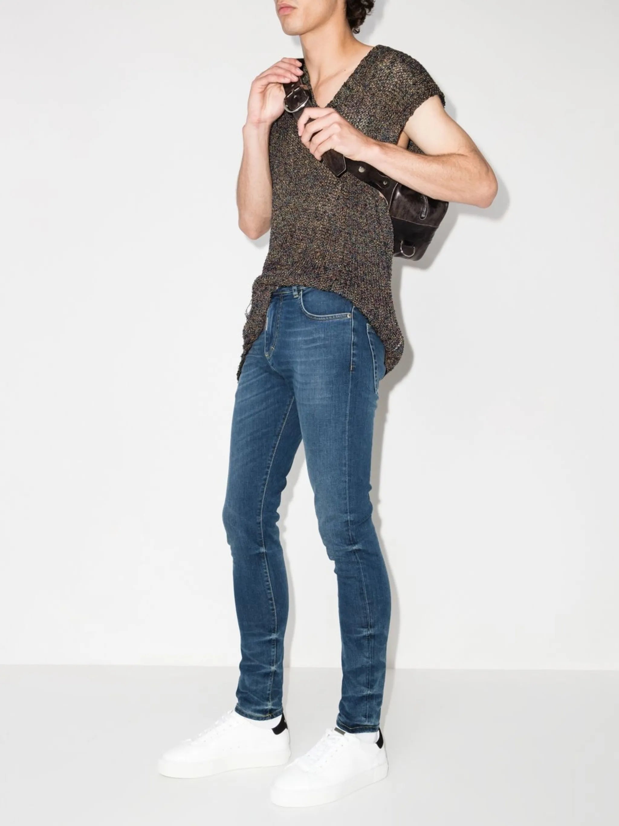 mid-rise skinny jeans