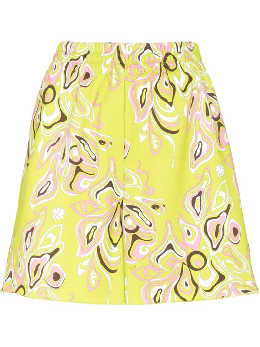 abstract-print shorts