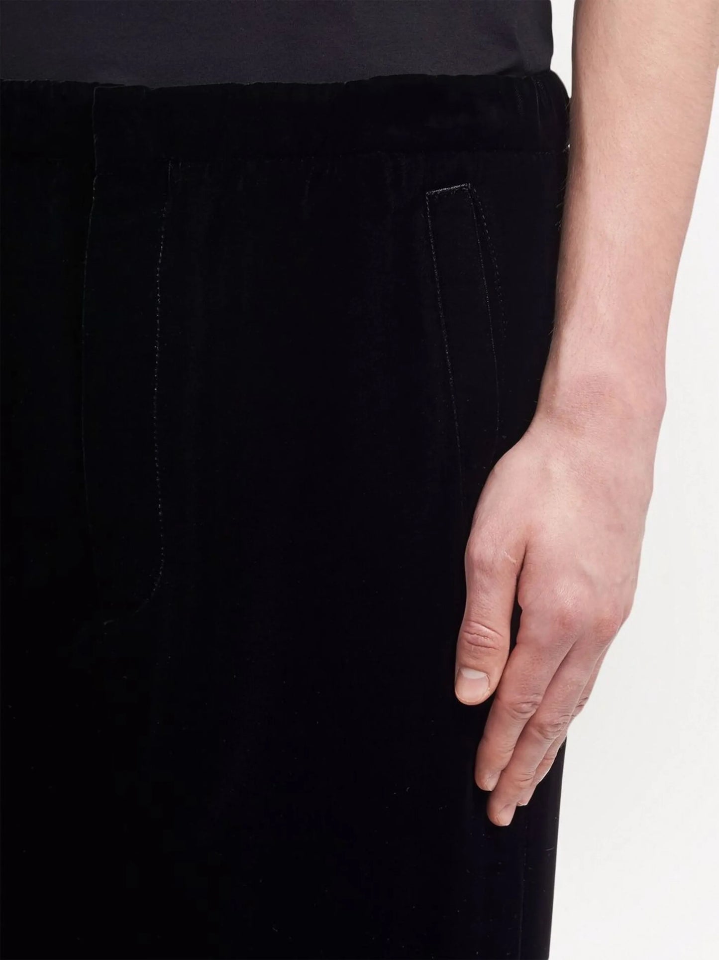 velvet track pants